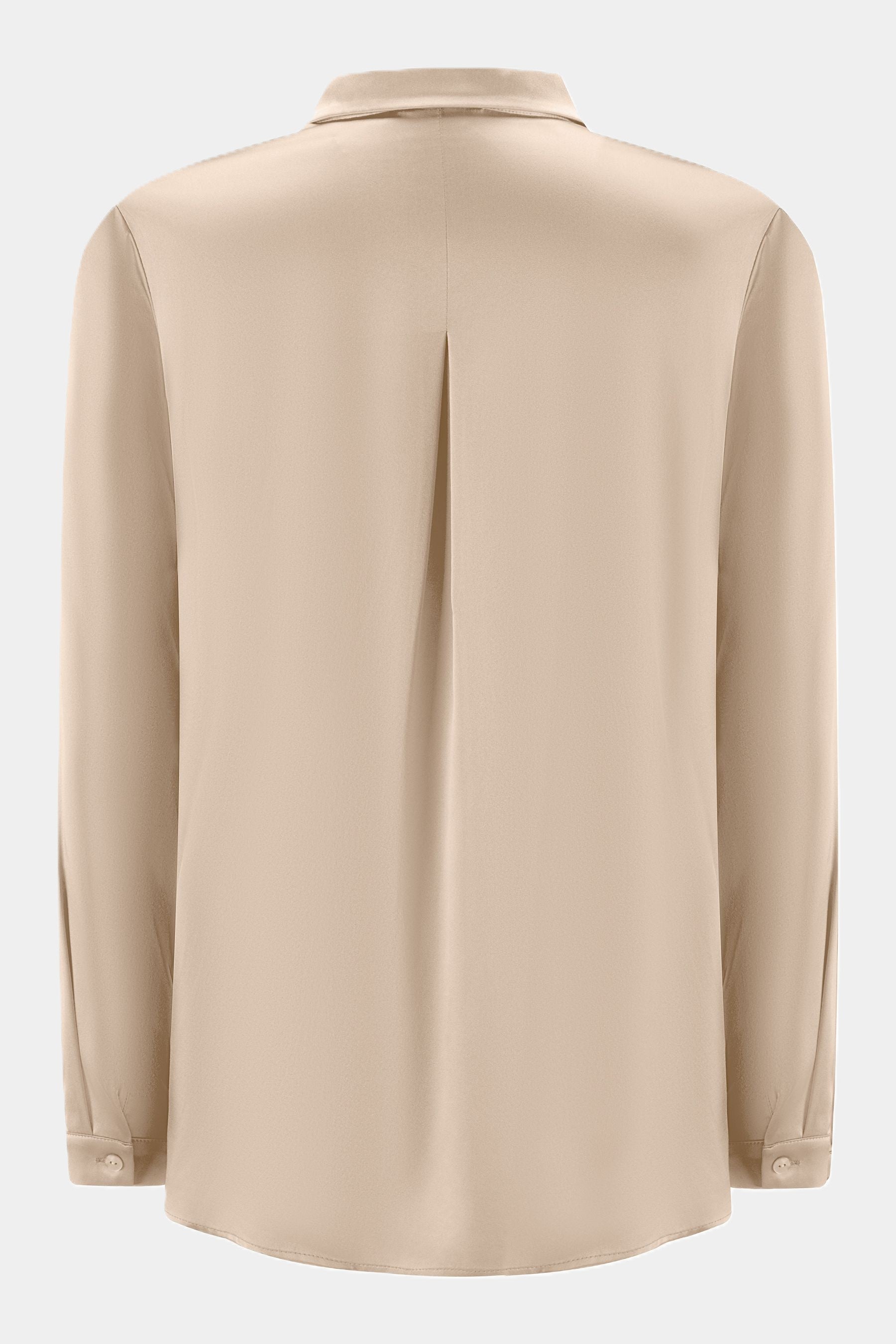 Nadine H elegant silk blouse with box pleat DUNE