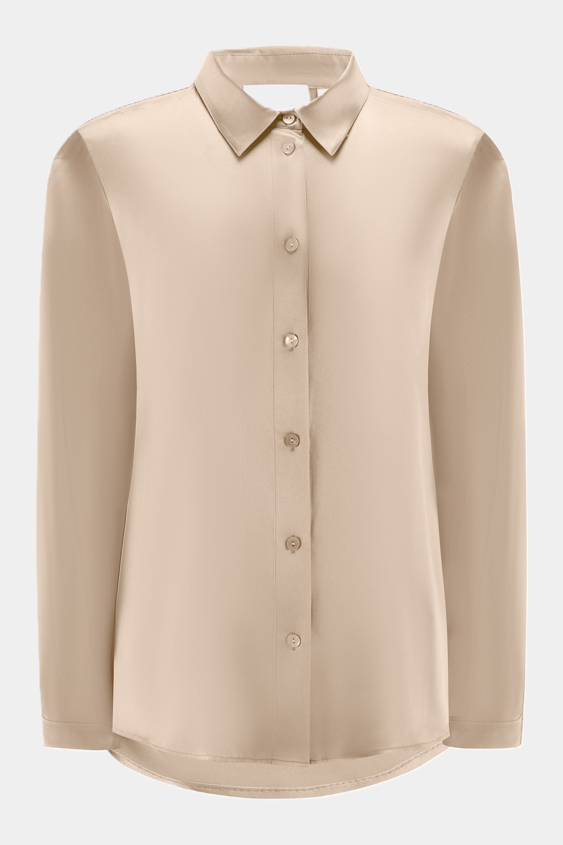 Nadine H elegant silk blouse with box pleat DUNE