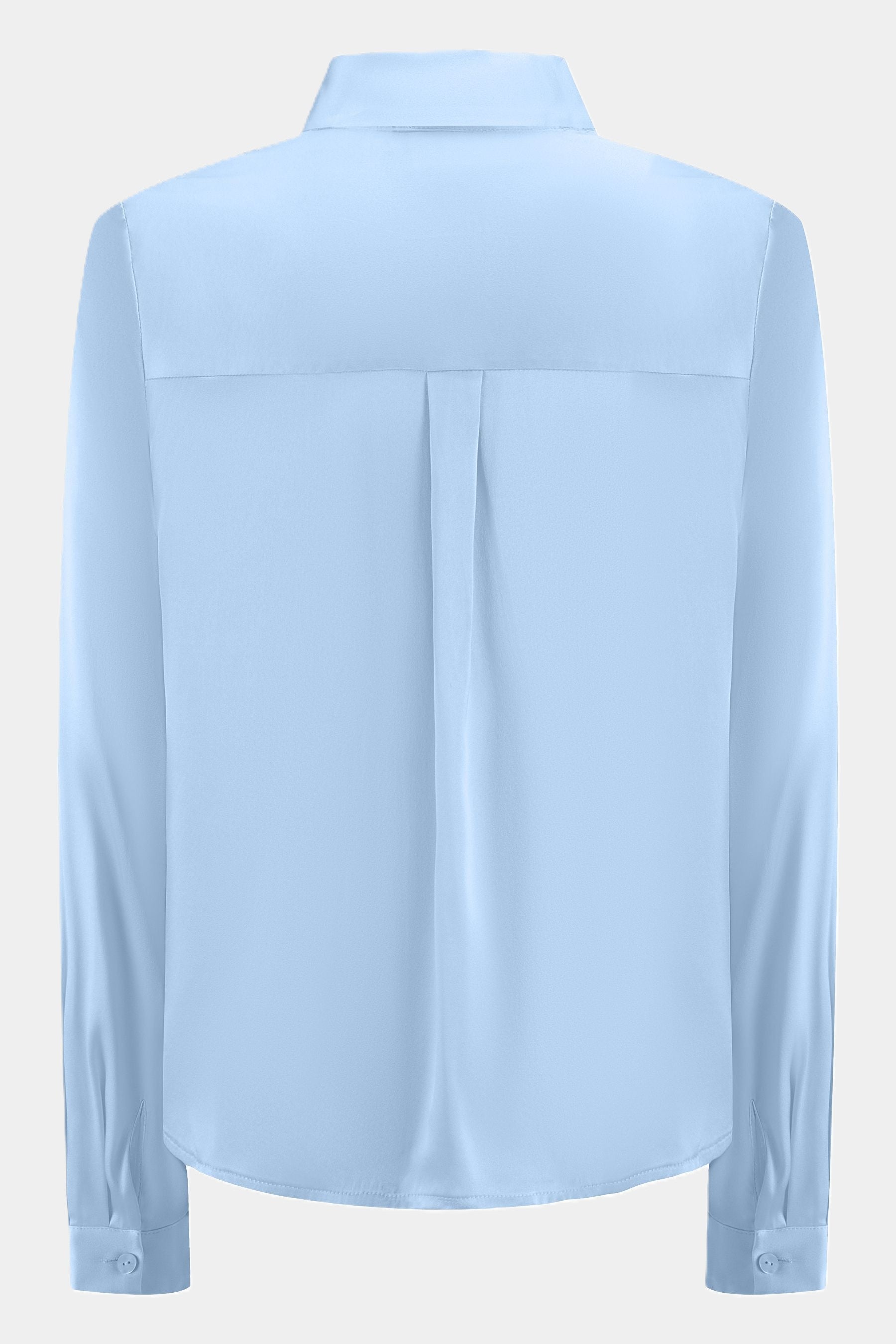 Nadine H luxurious silk blouse with box pleat SKY