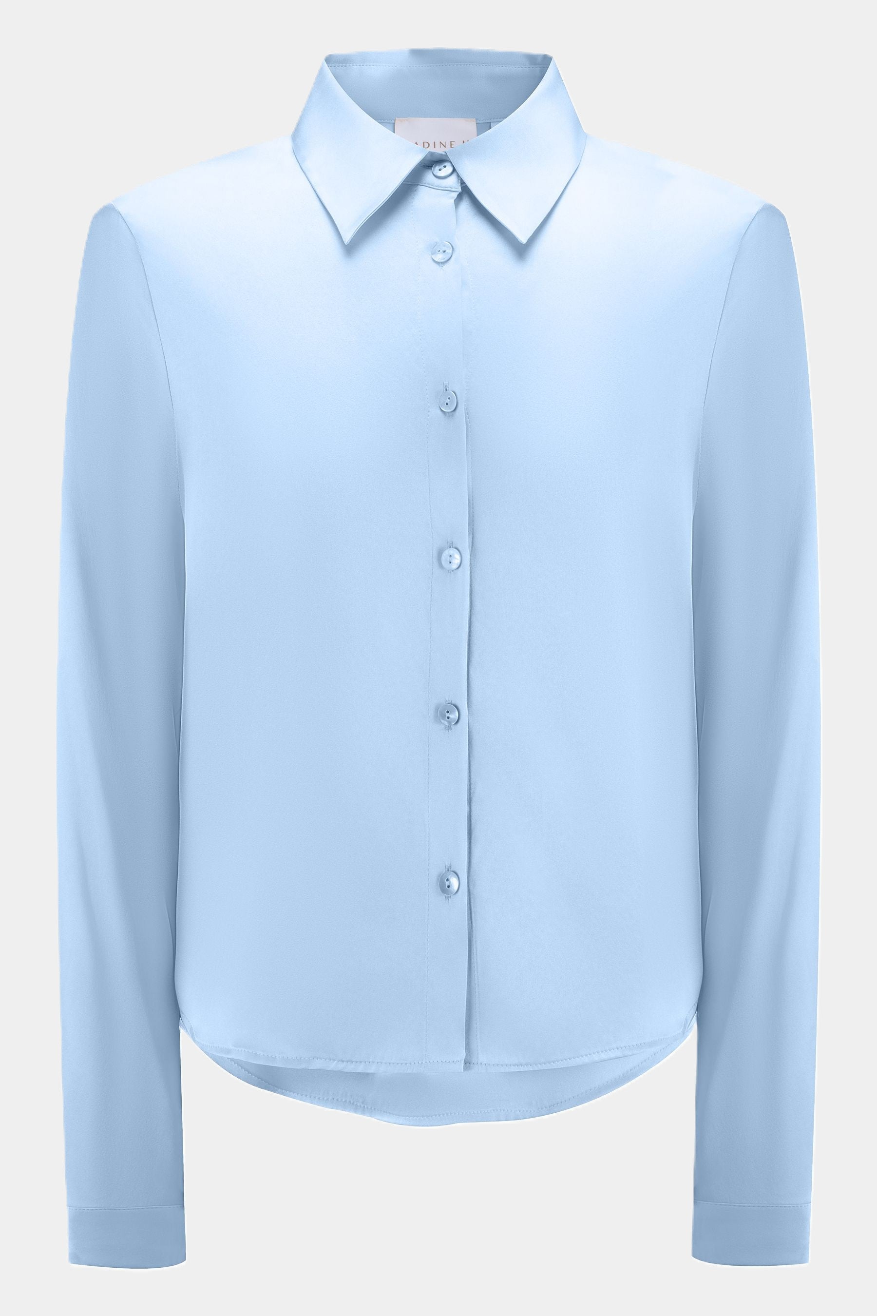Nadine H luxurious silk blouse with box pleat SKY