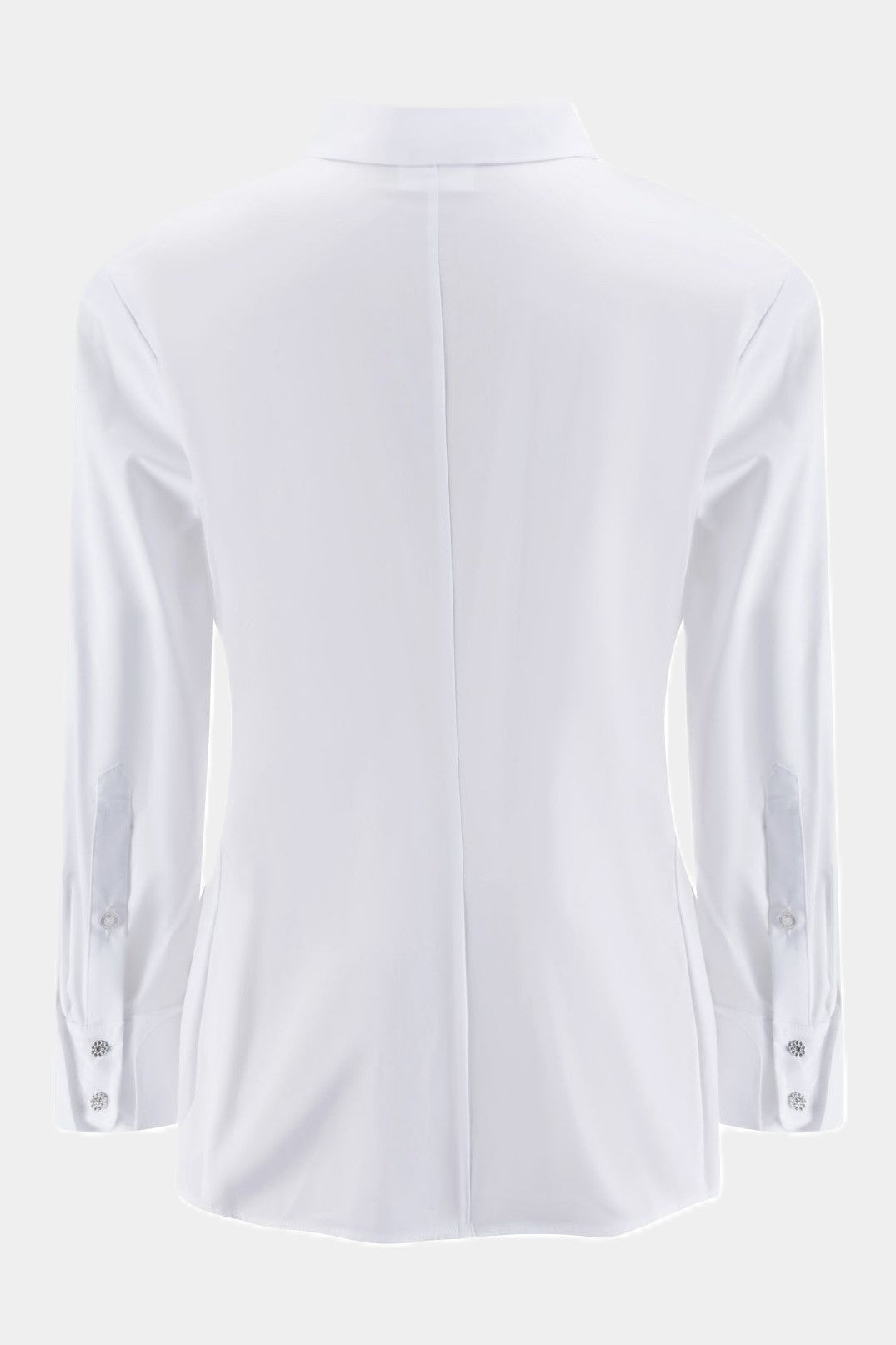 Elegant women's shirt in white with elegant buttons WHITE