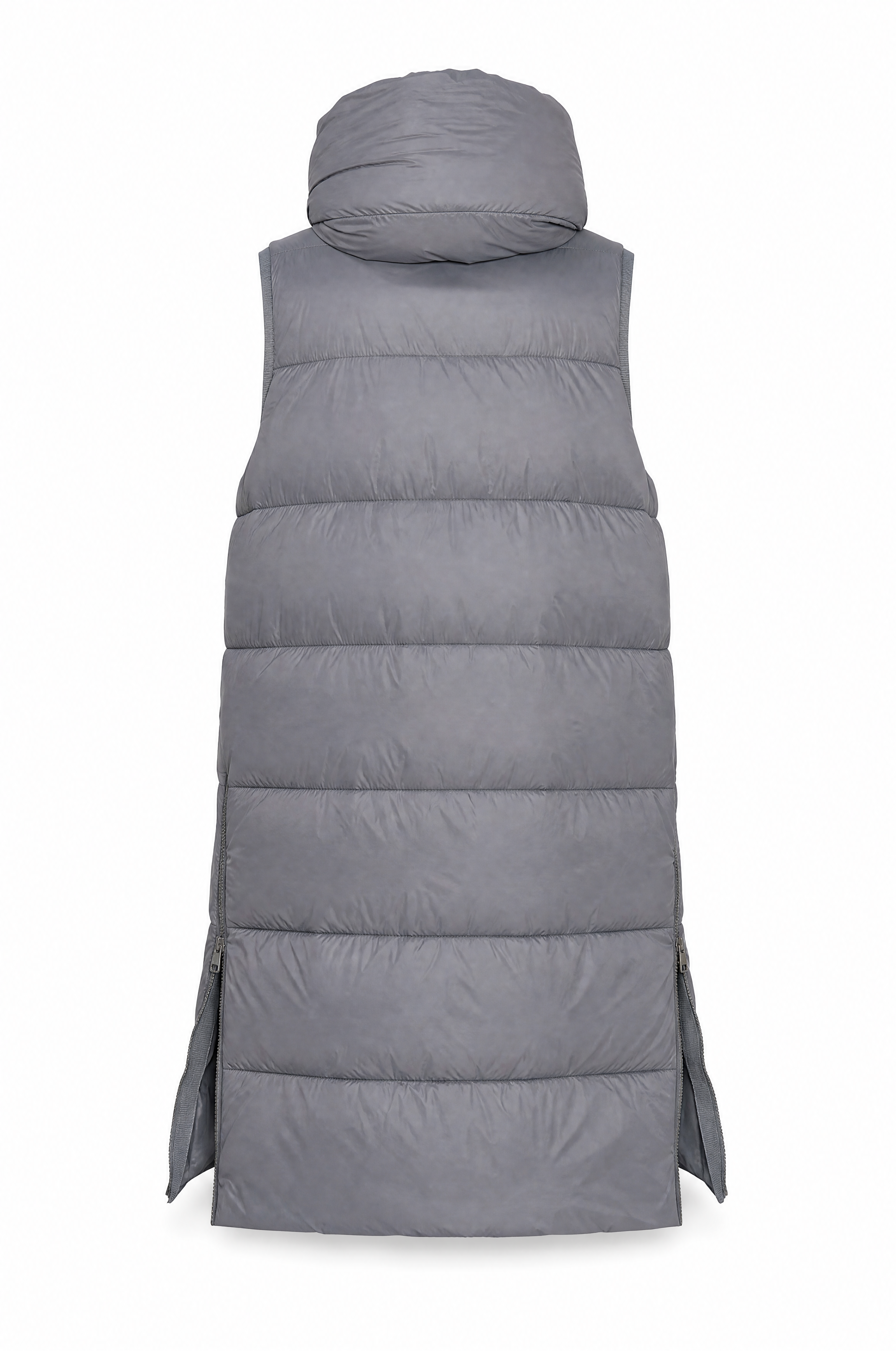 Lange Daunenweste mit Kapuze ideal Frühling moderner Stil