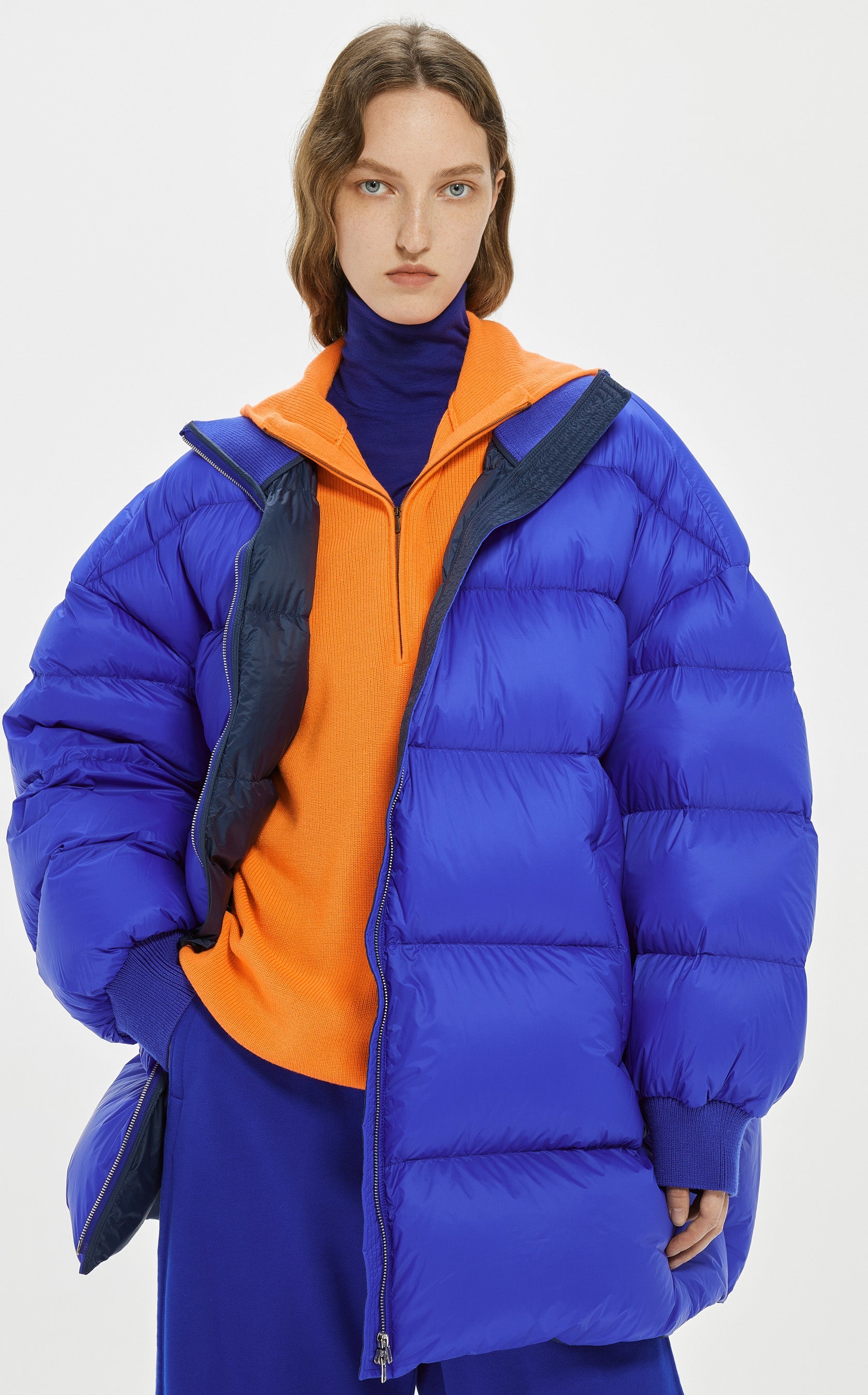 Lange Daunenjacke ROYALBLUE