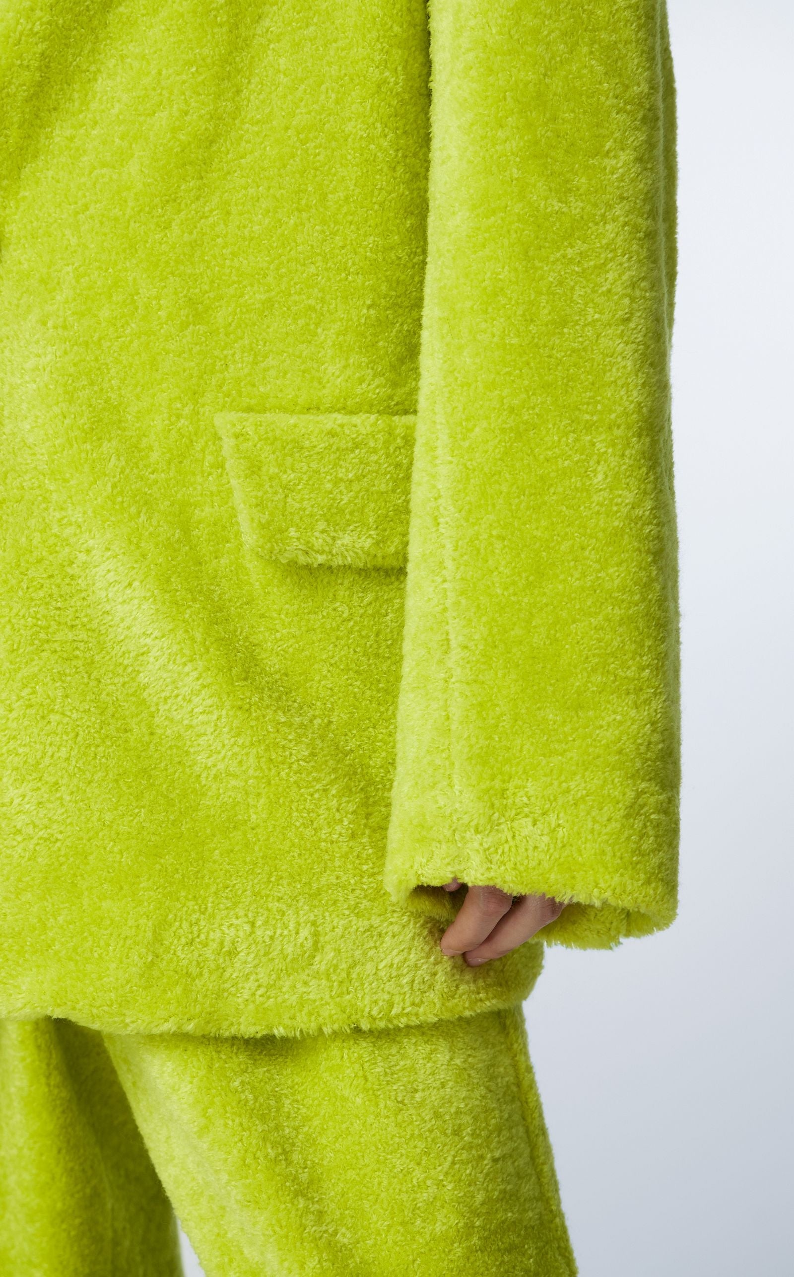 Blazer en fausse fourrure CITRON