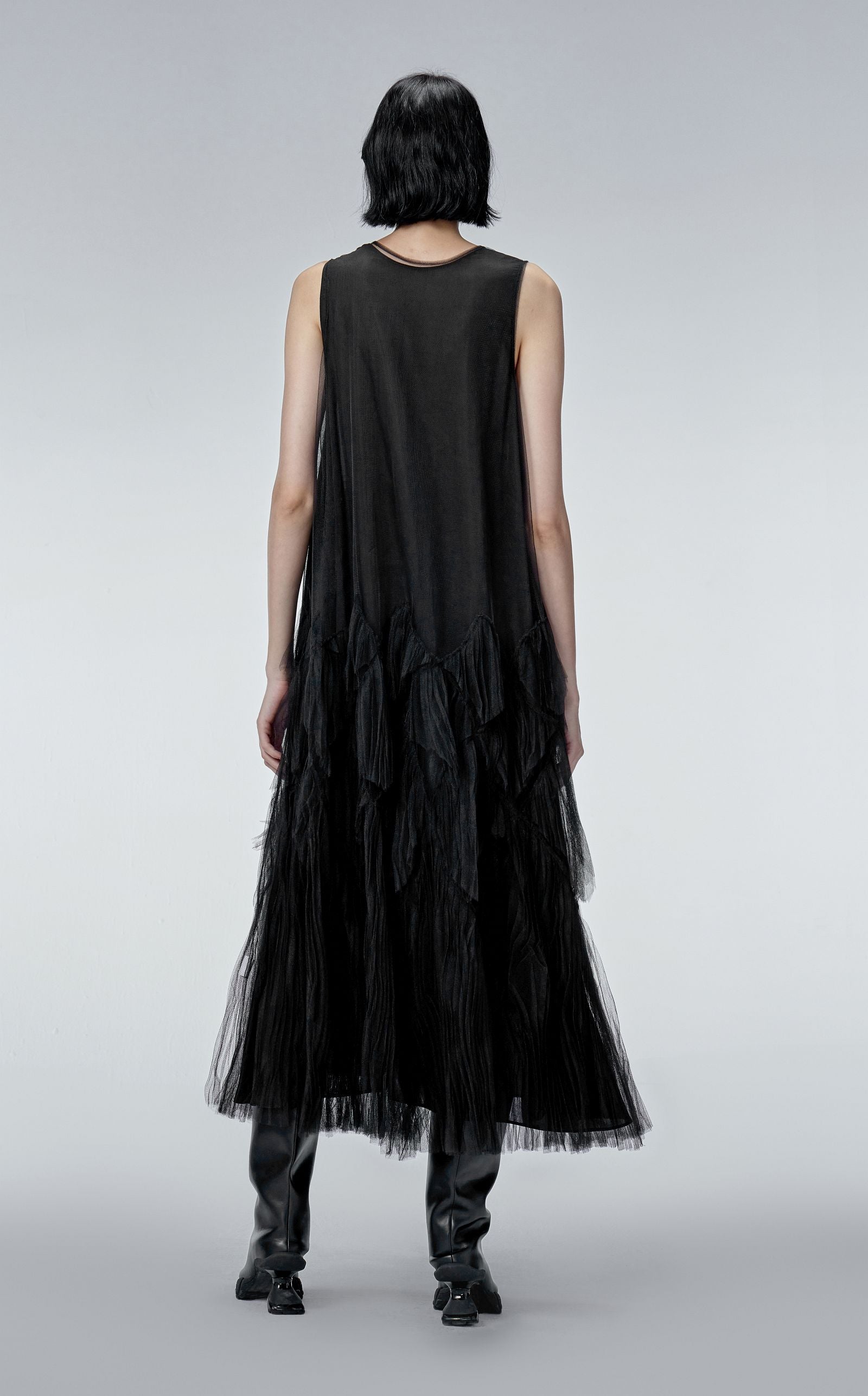 Mesh-Kleid BLACK