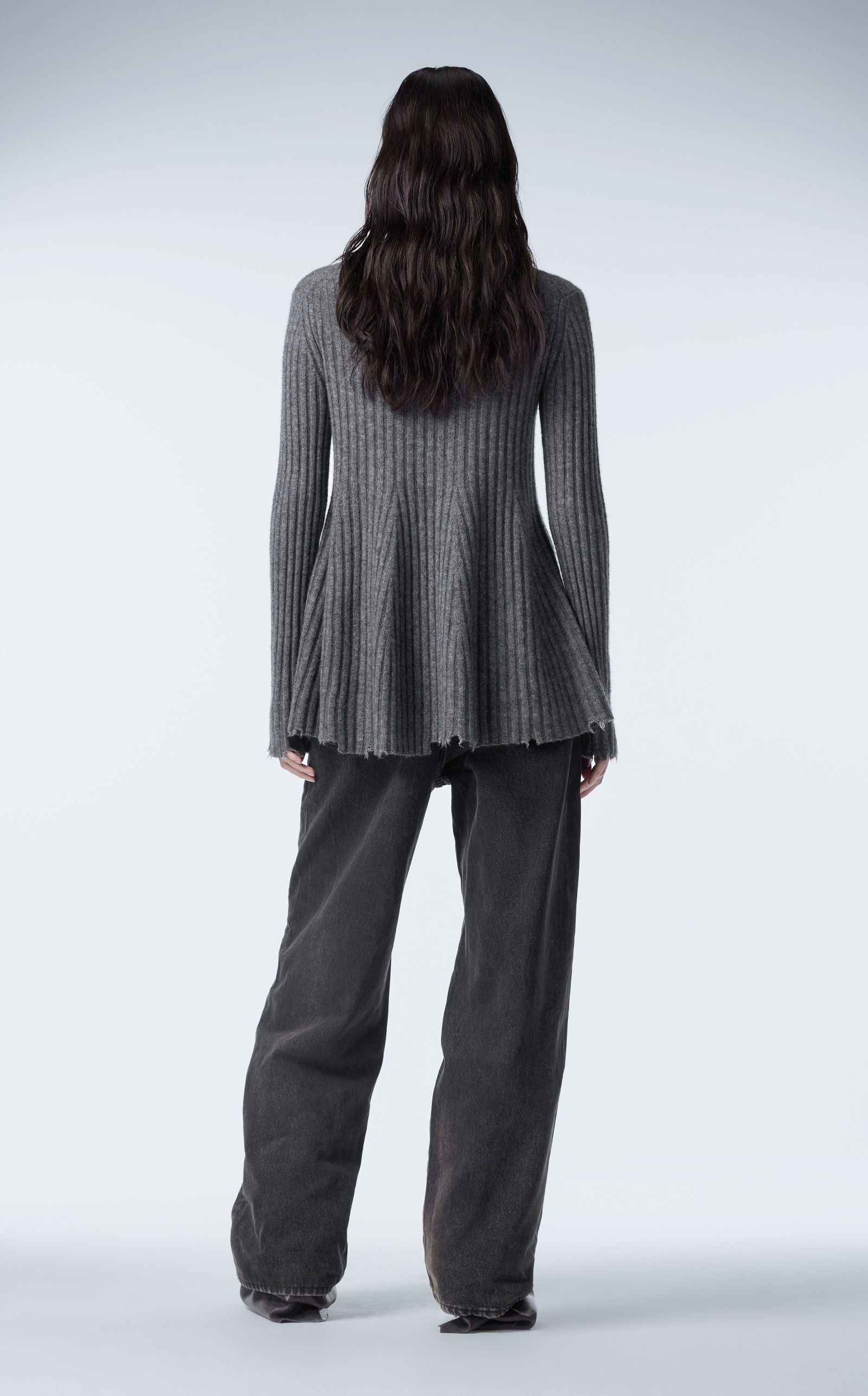 Pull en cachemire GRIS FONCÉ