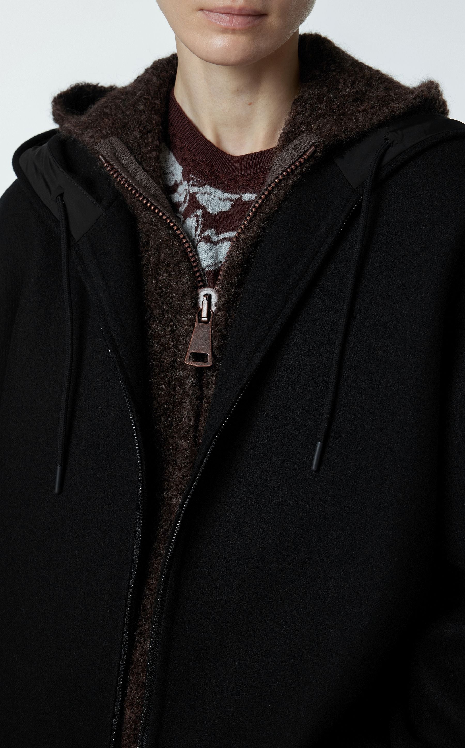 Wollmantel BLACK