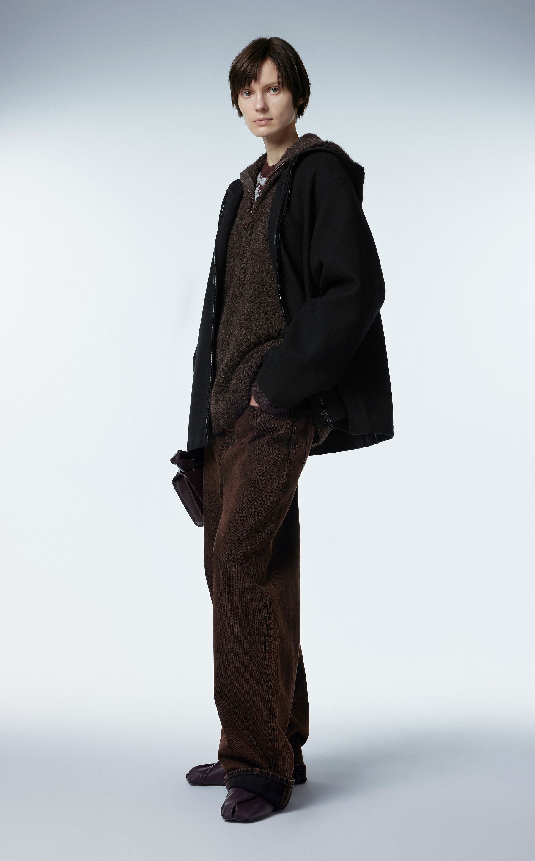 Wollmantel BLACK