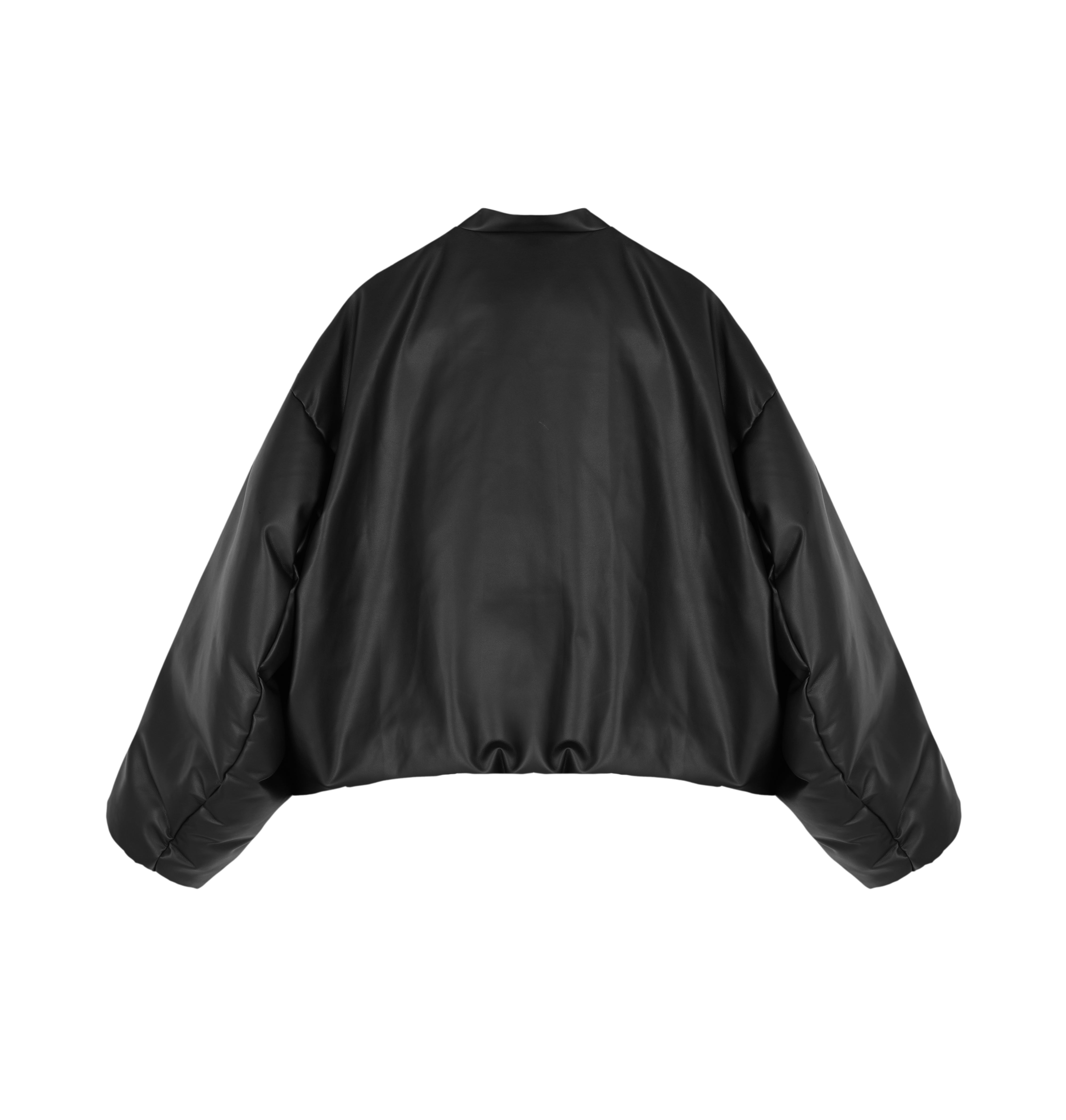 Damen Boxy Daunenjacke mit Leder Optik Oberstoff JNBY