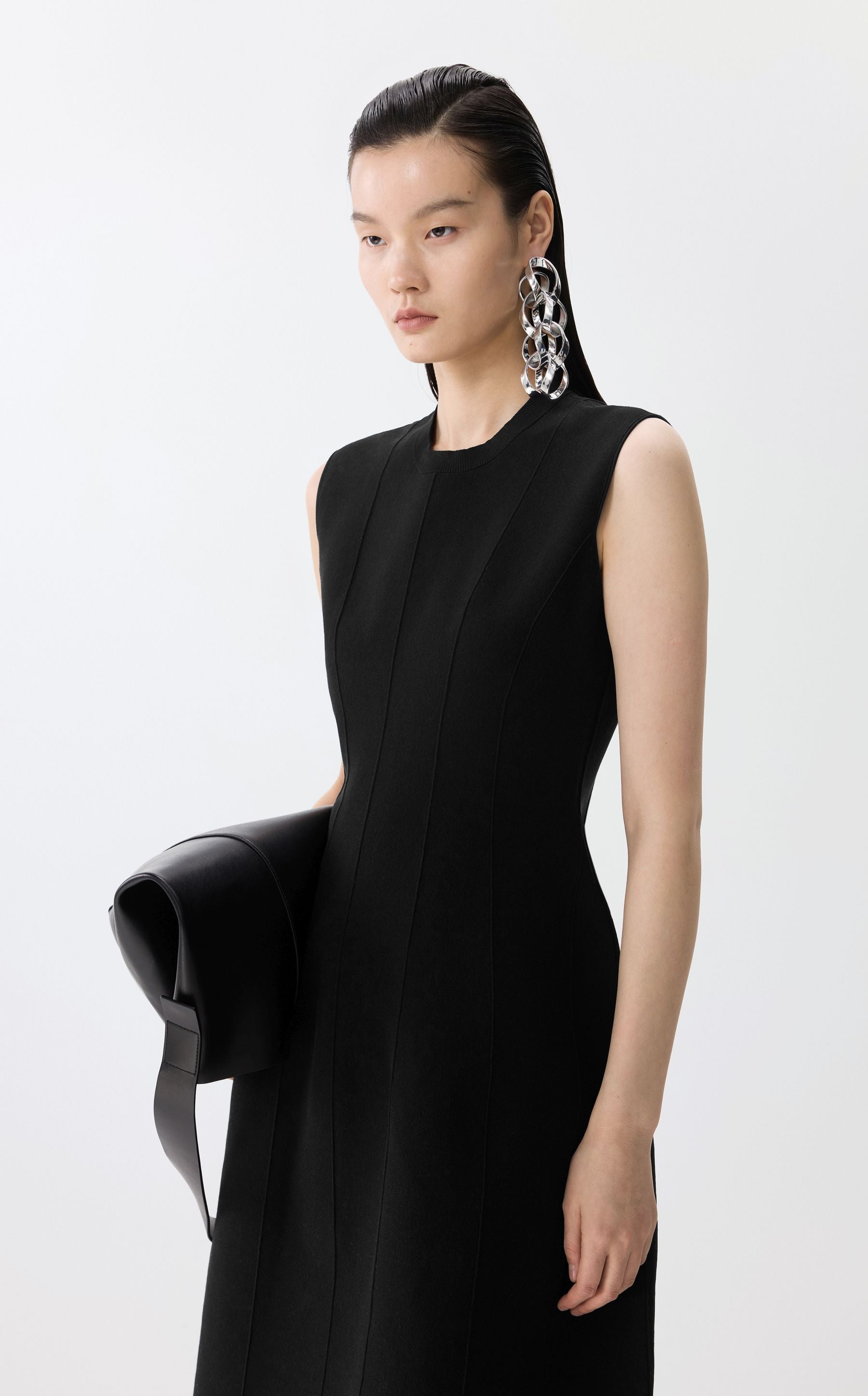 JNBY elegante jurk met getailleerde pasvorm ZWART
