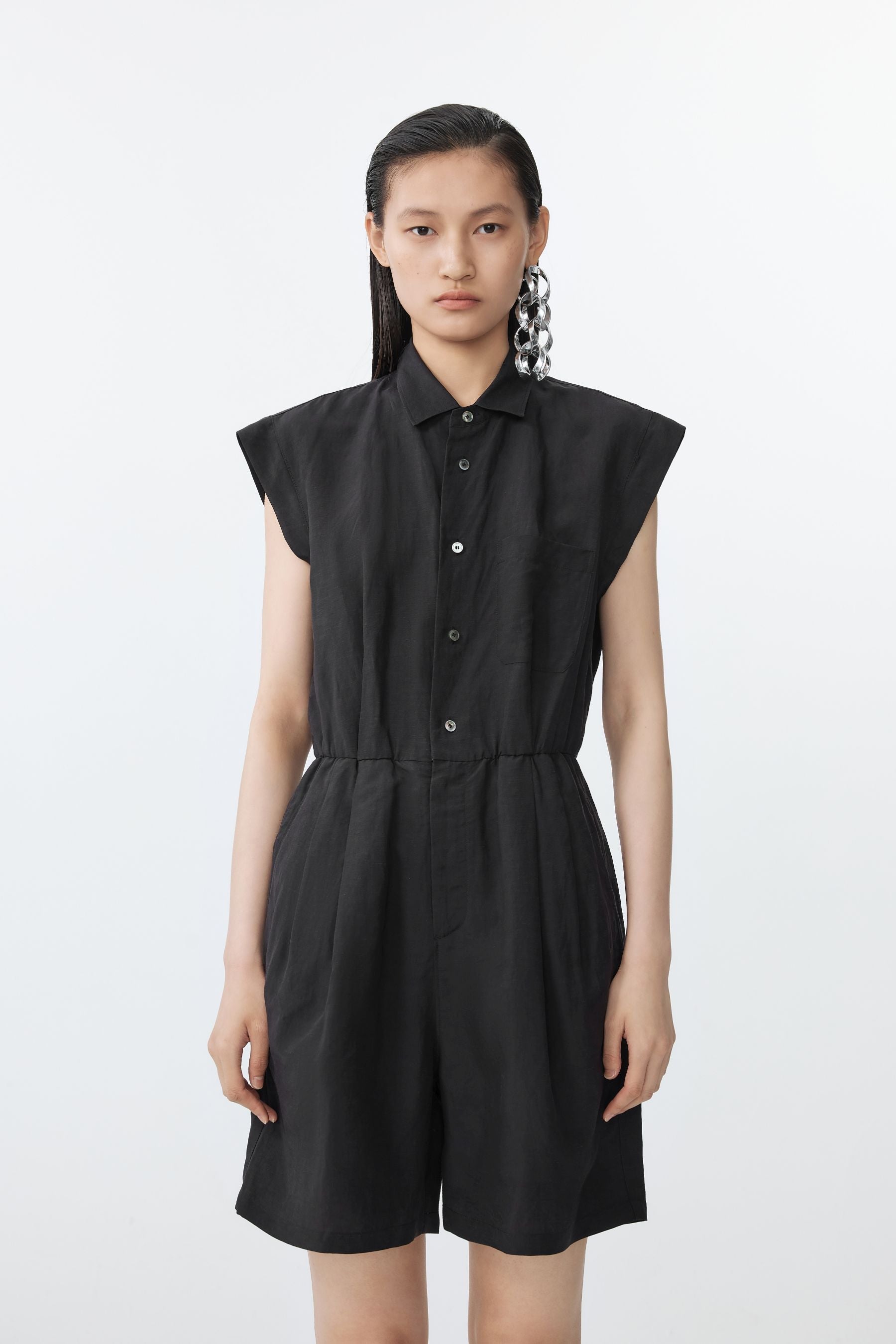 JNBY moderner Jumpsuit mit Eingriffstaschen BLACK