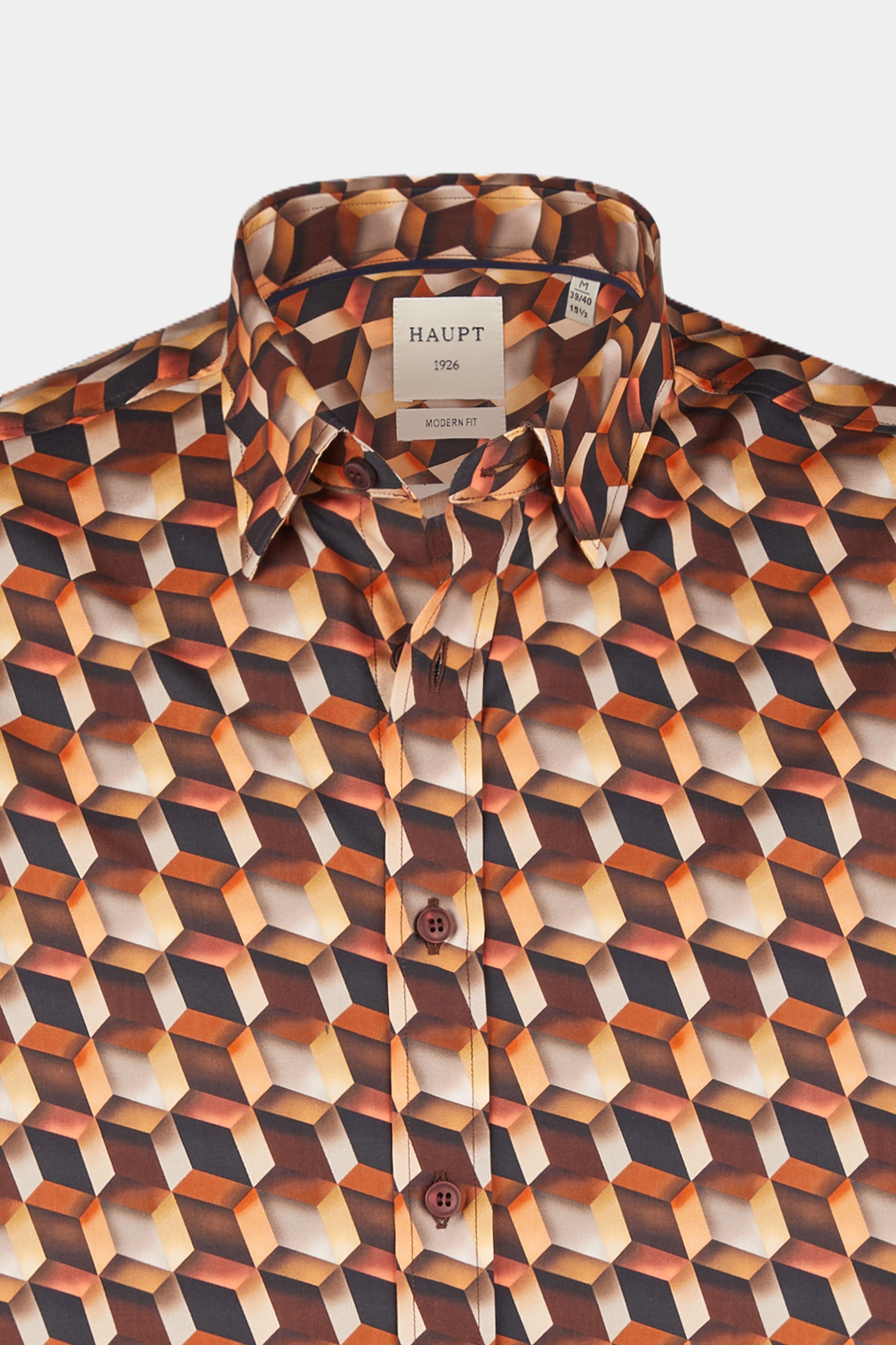 Baumwoll-Herrenhemd BROWN