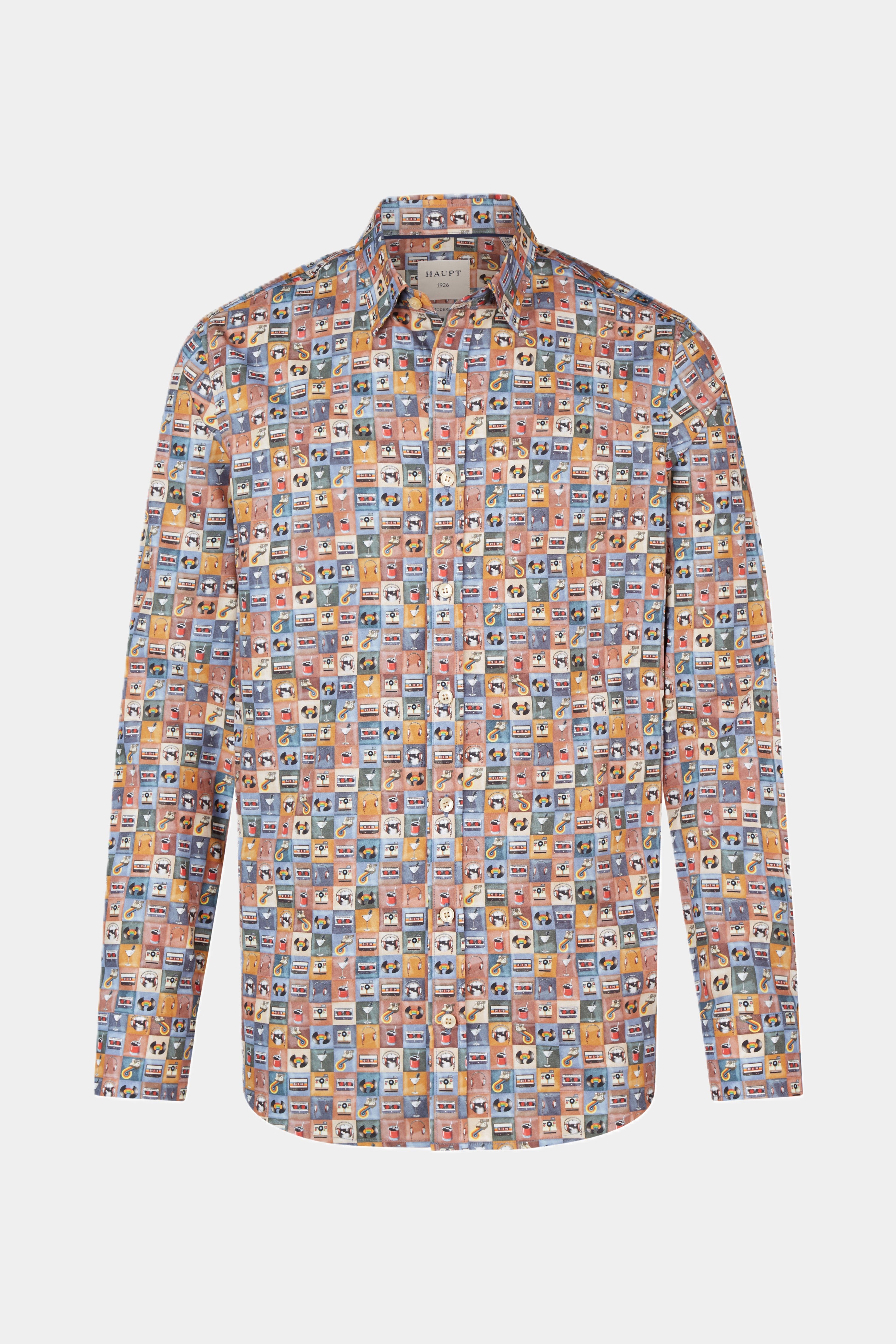 Baumwoll-Herrenhemd MULTICOLOUR