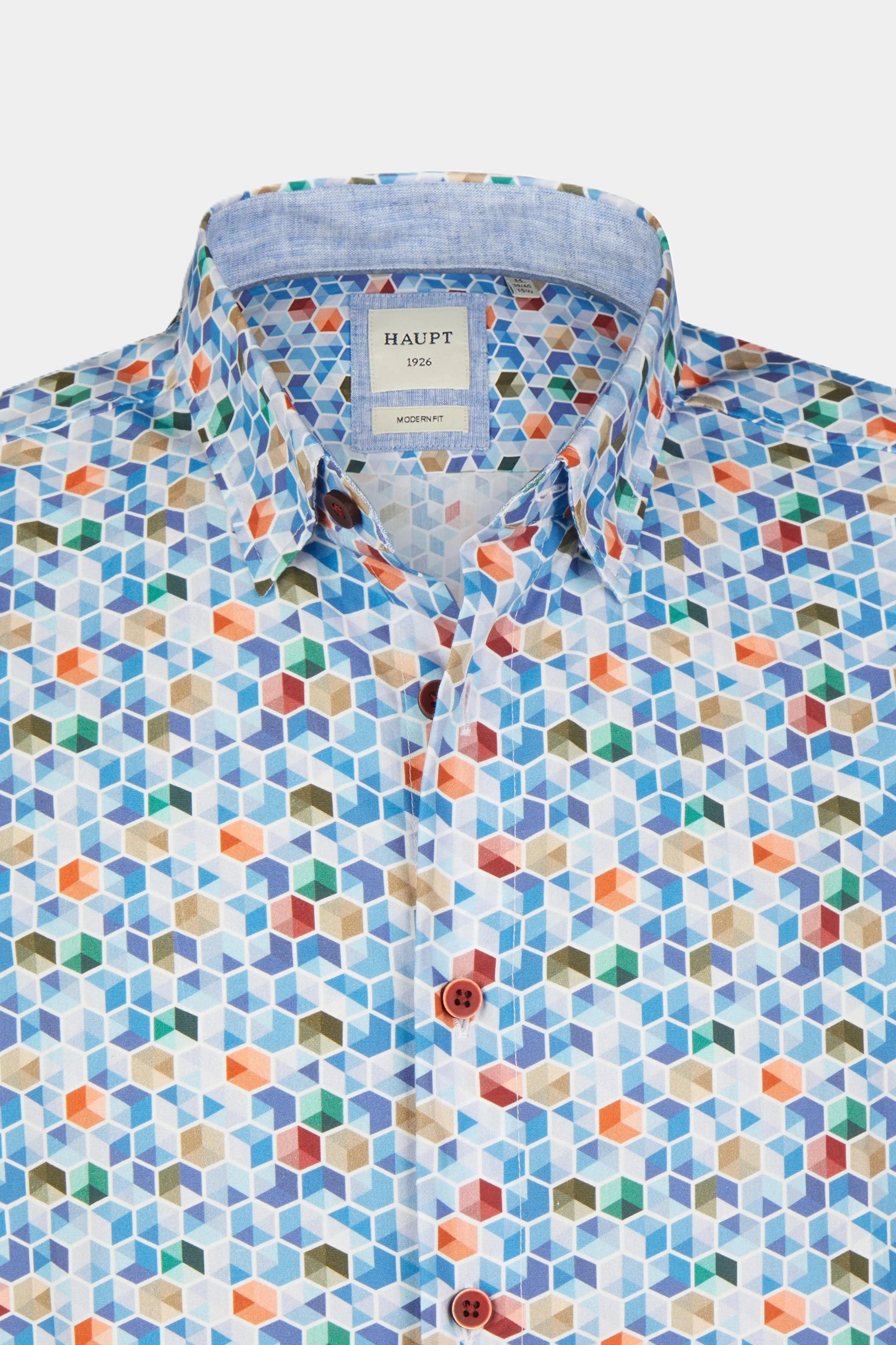 Baumwoll-Herrenhemd true blue print