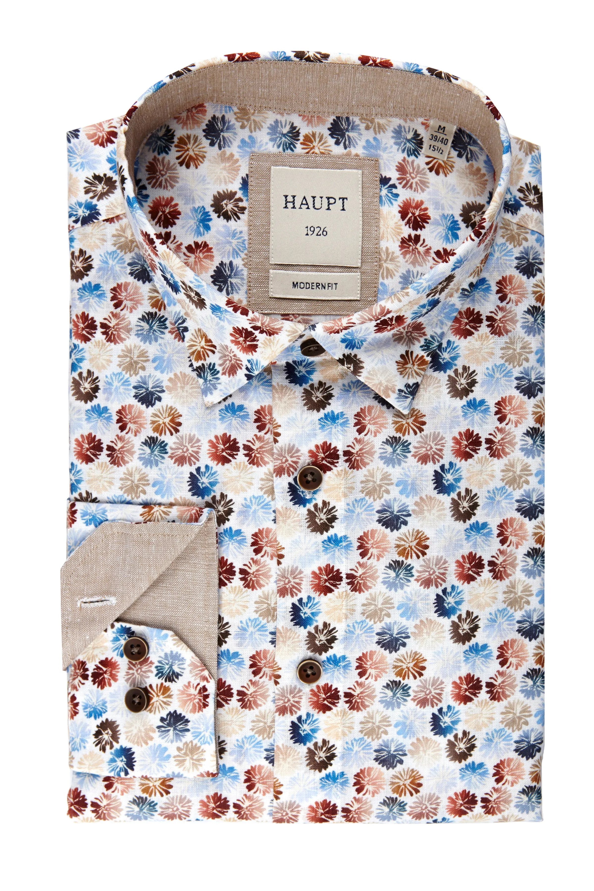 Baumwoll-Herrenhemd white print Haupt