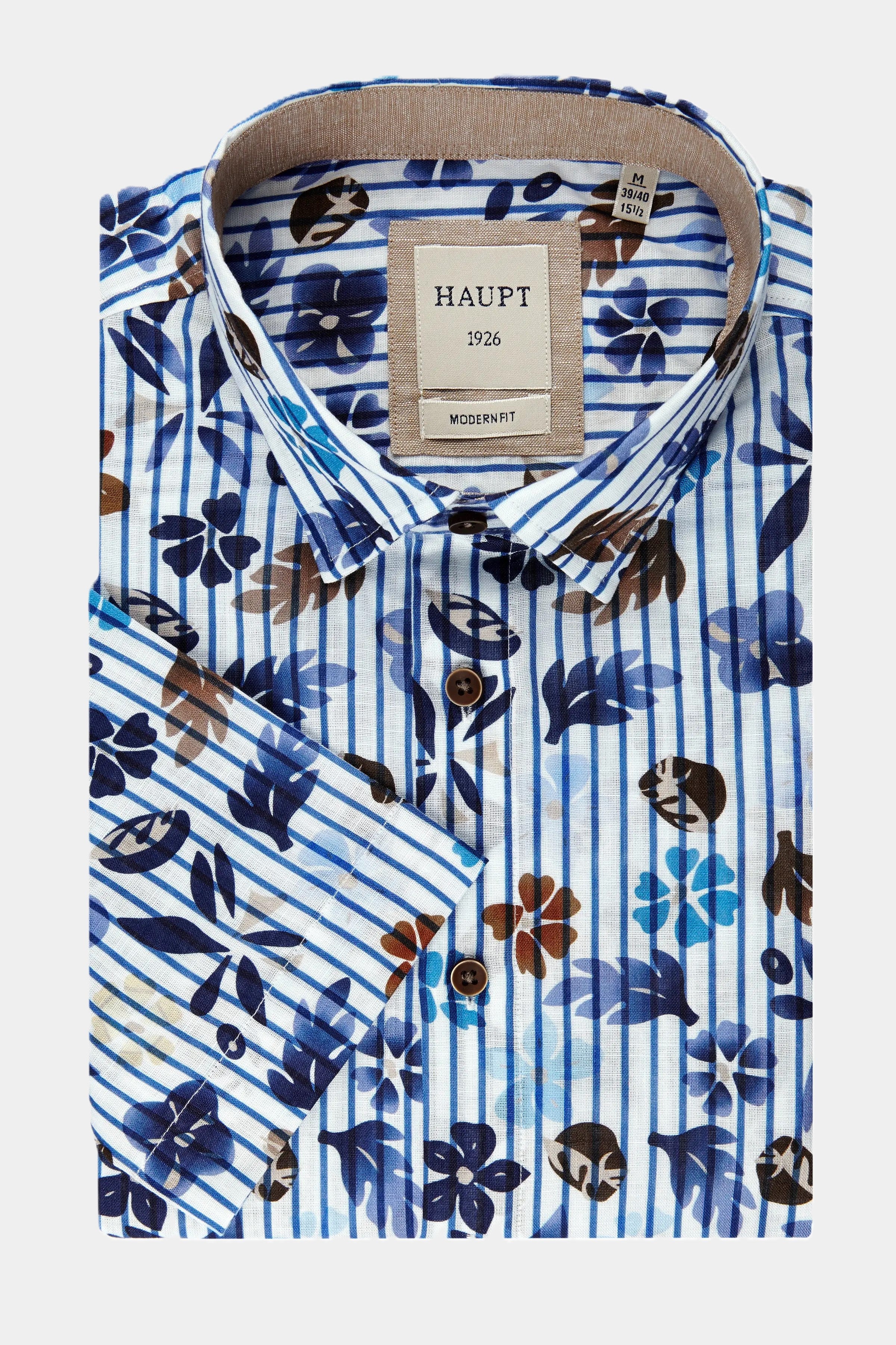 Baumwoll-Herrenhemd white print