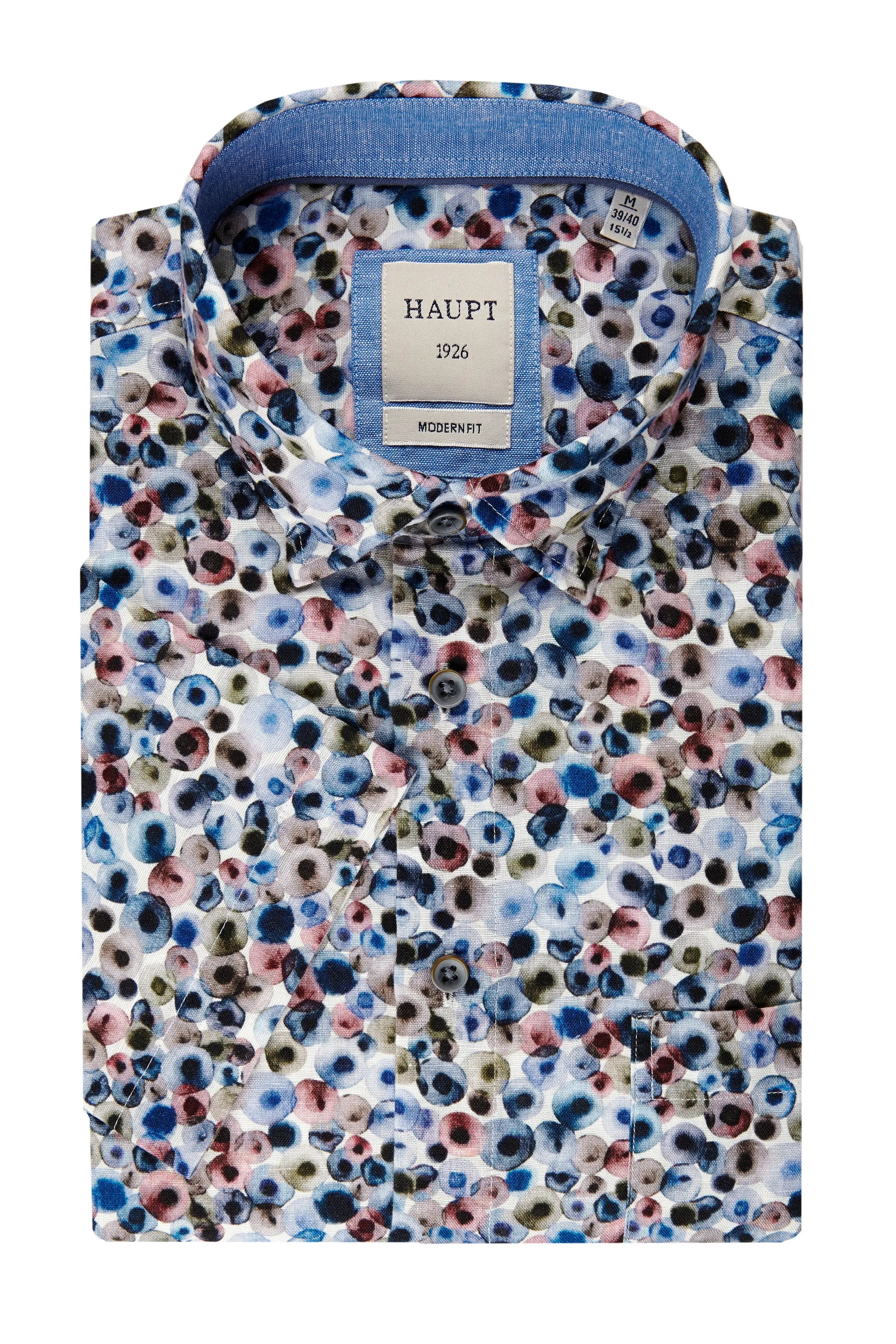 Herrenhemd true blue print Haupt