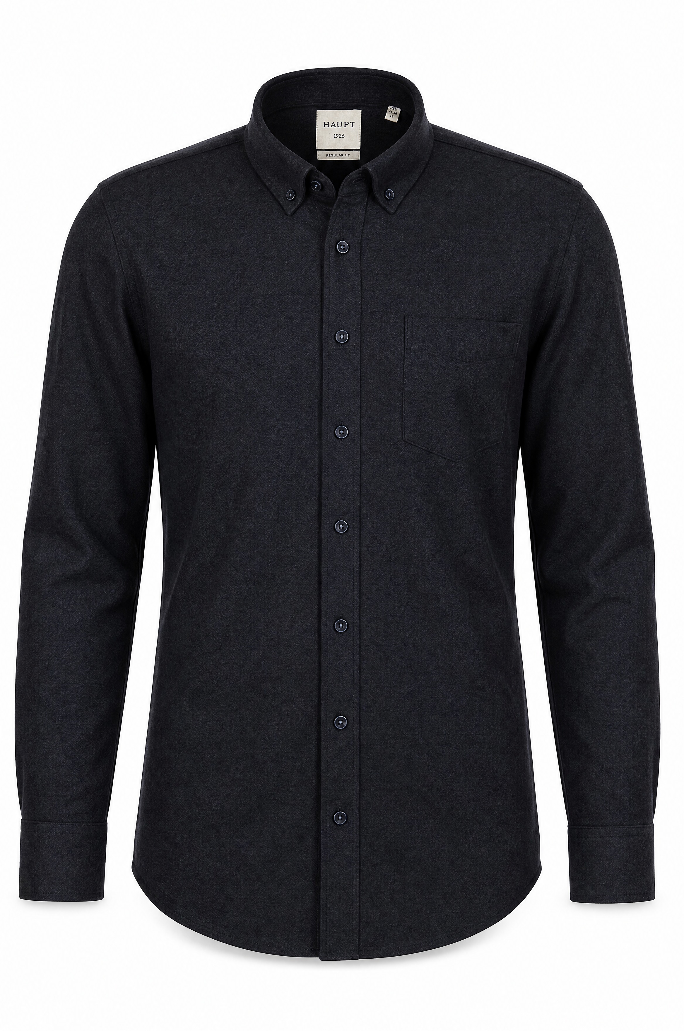 Flanell Regular Fit Herrenhemd Langarm in Marine ideal Frühling