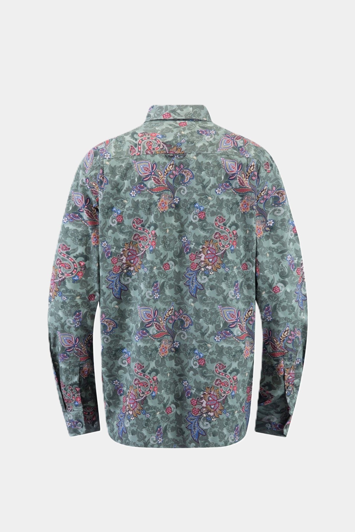 Cotton Paisley Men's Shirt TRUE GREEN