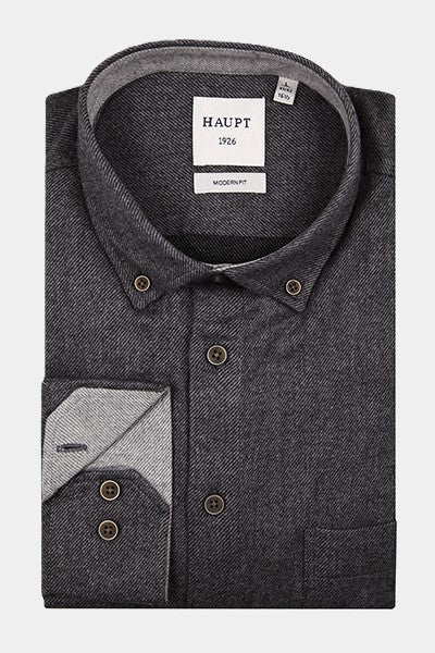 Baumwoll-Herrenhemd DARK GREY