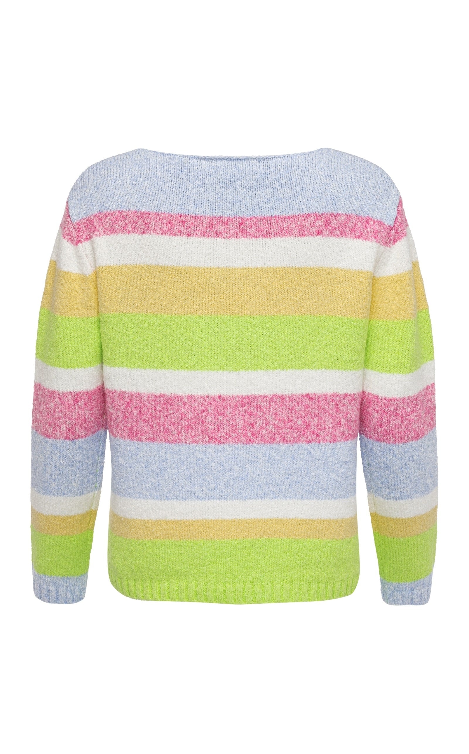 Bunter Damen Loose Strickpullover mit Blockstreifen in Melange & Frühlingsfarben Zaubermond