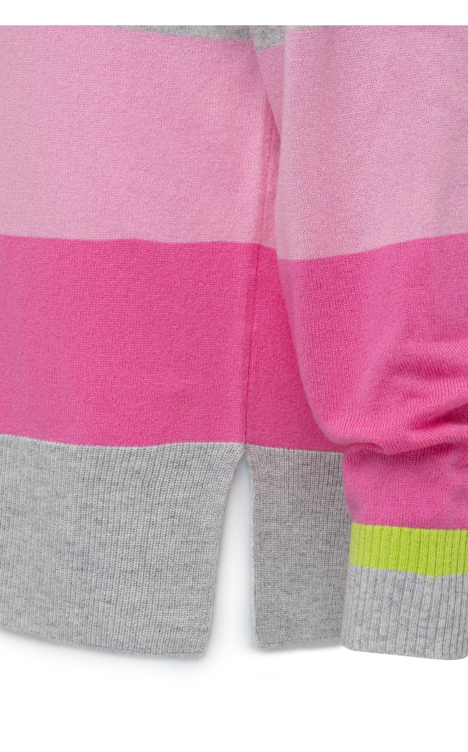 Damen Feinstrickpullover locker mit bunten Blockstreifen aus Kaschmir six-o-seven