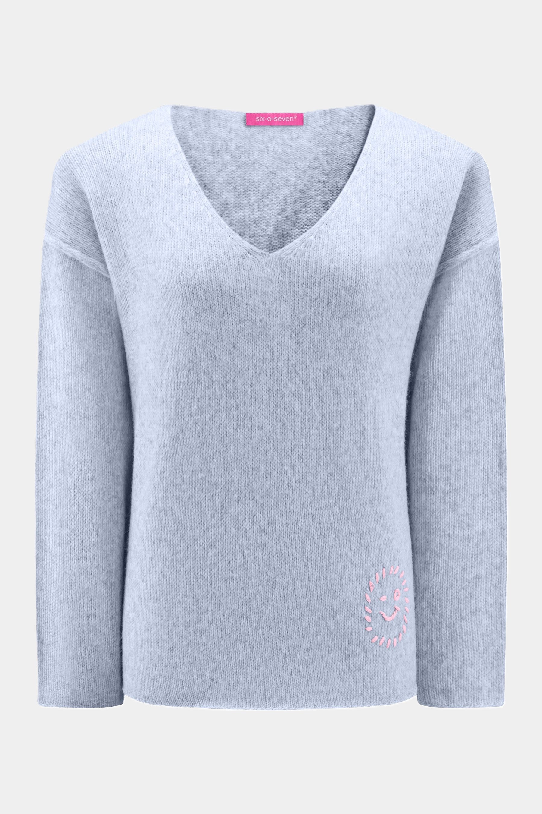 Strickpullover mit einer Smiley Stickerei JEANS