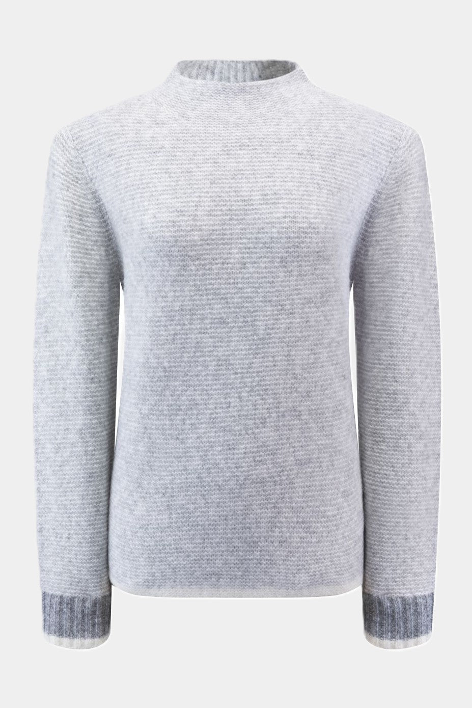 Strickpullover mit Strukturstrick LIGHT GREY