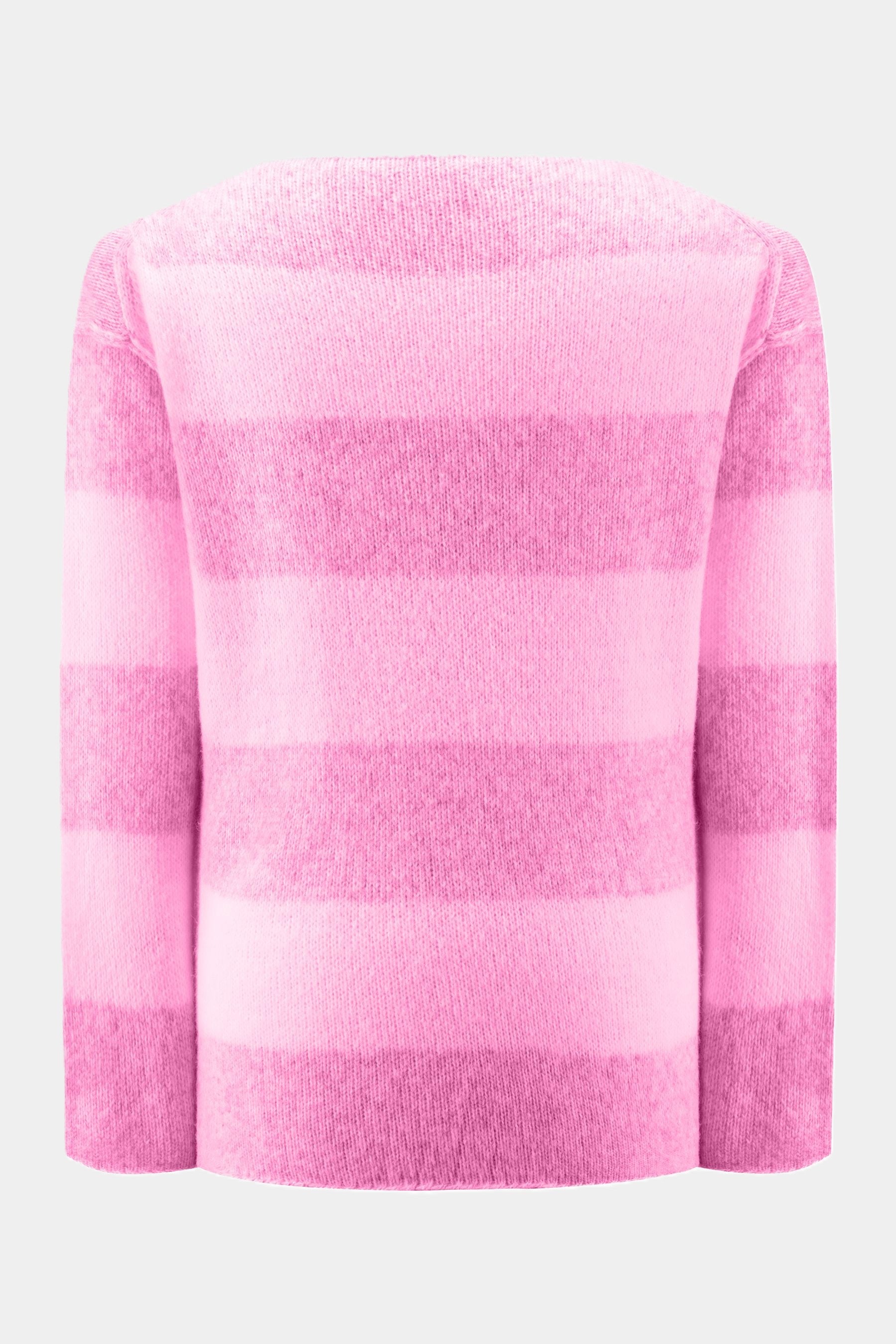 Strickpullover mit Blockstreifen PINK