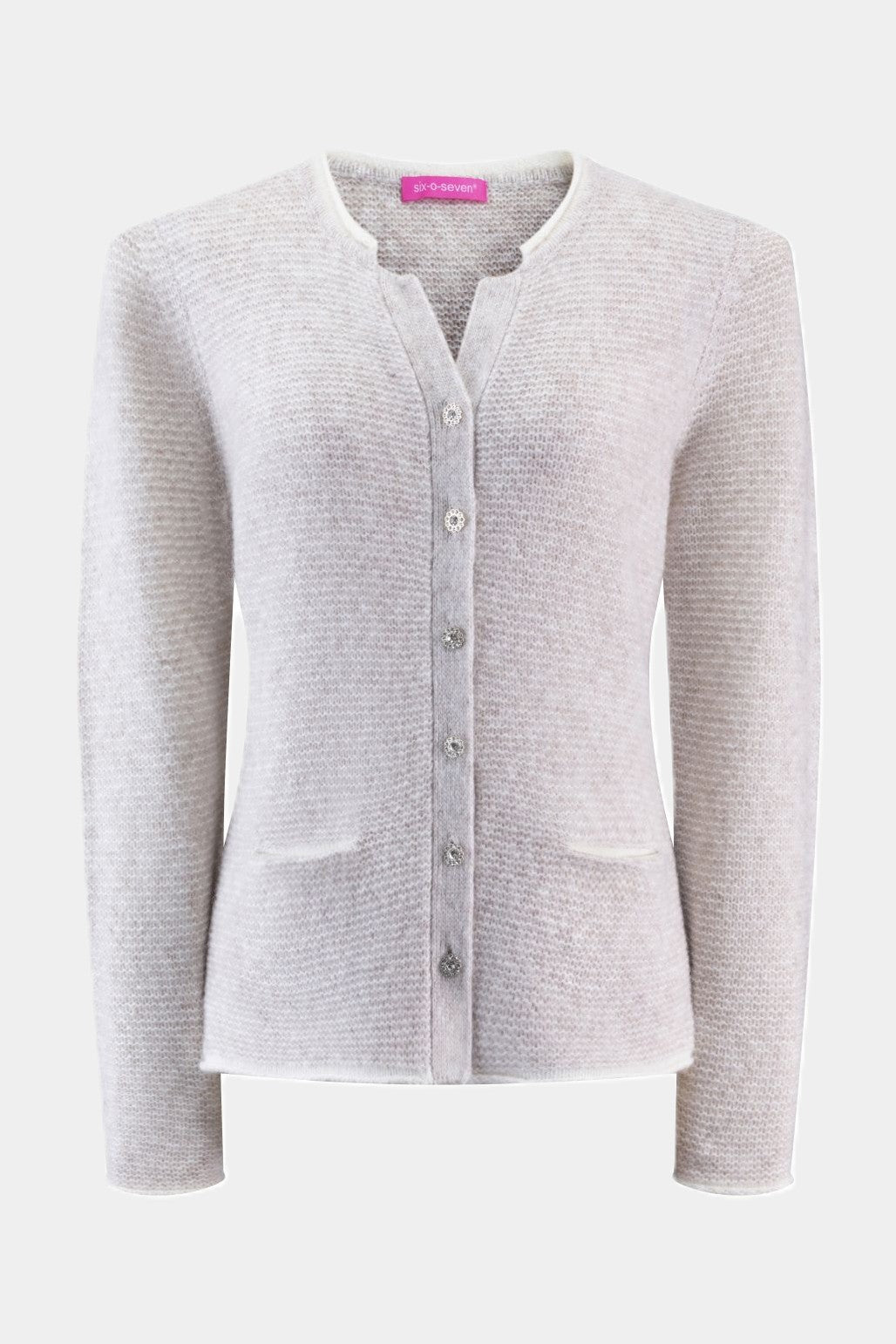 Cardigan with sparkling glitter buttons KITT