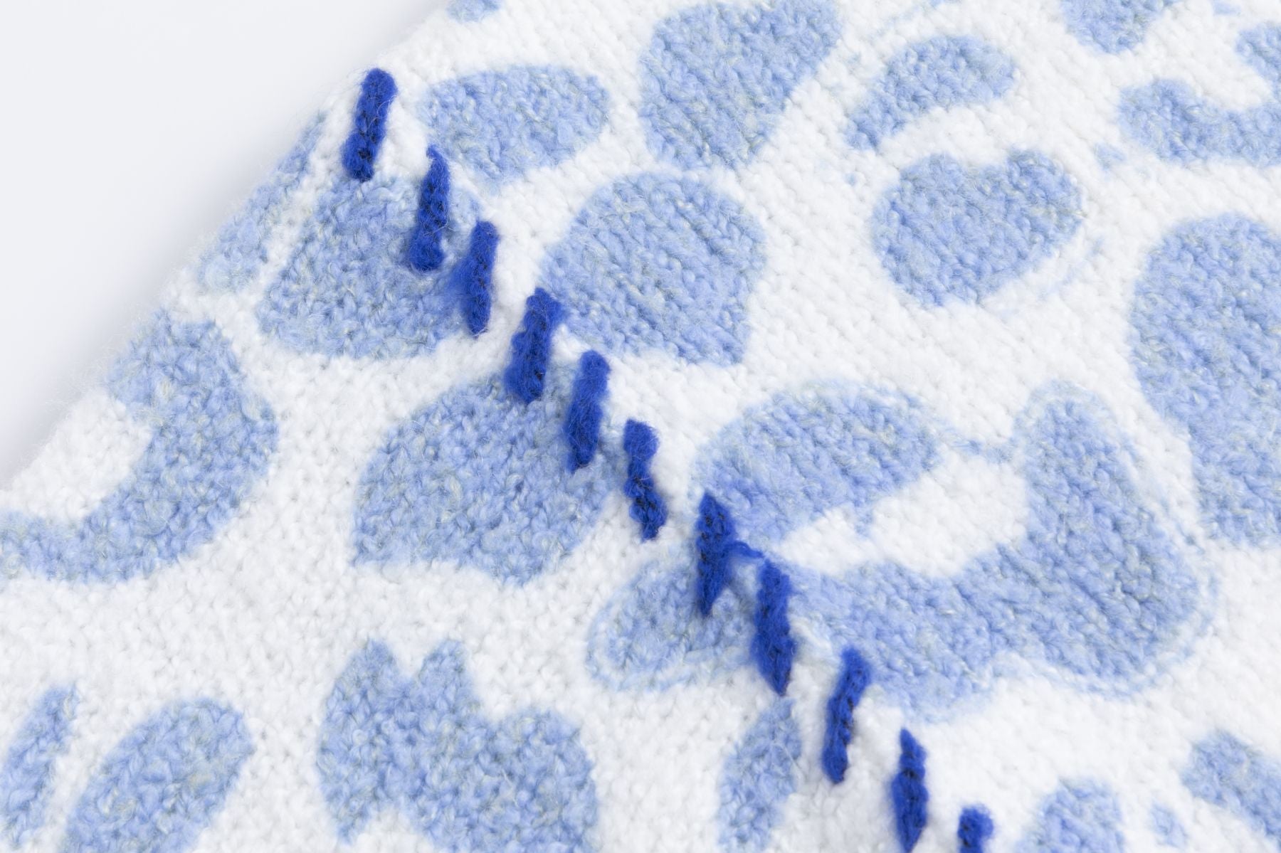 Six-o-seven pull en tricot à motif léopard en BLEU CIEL