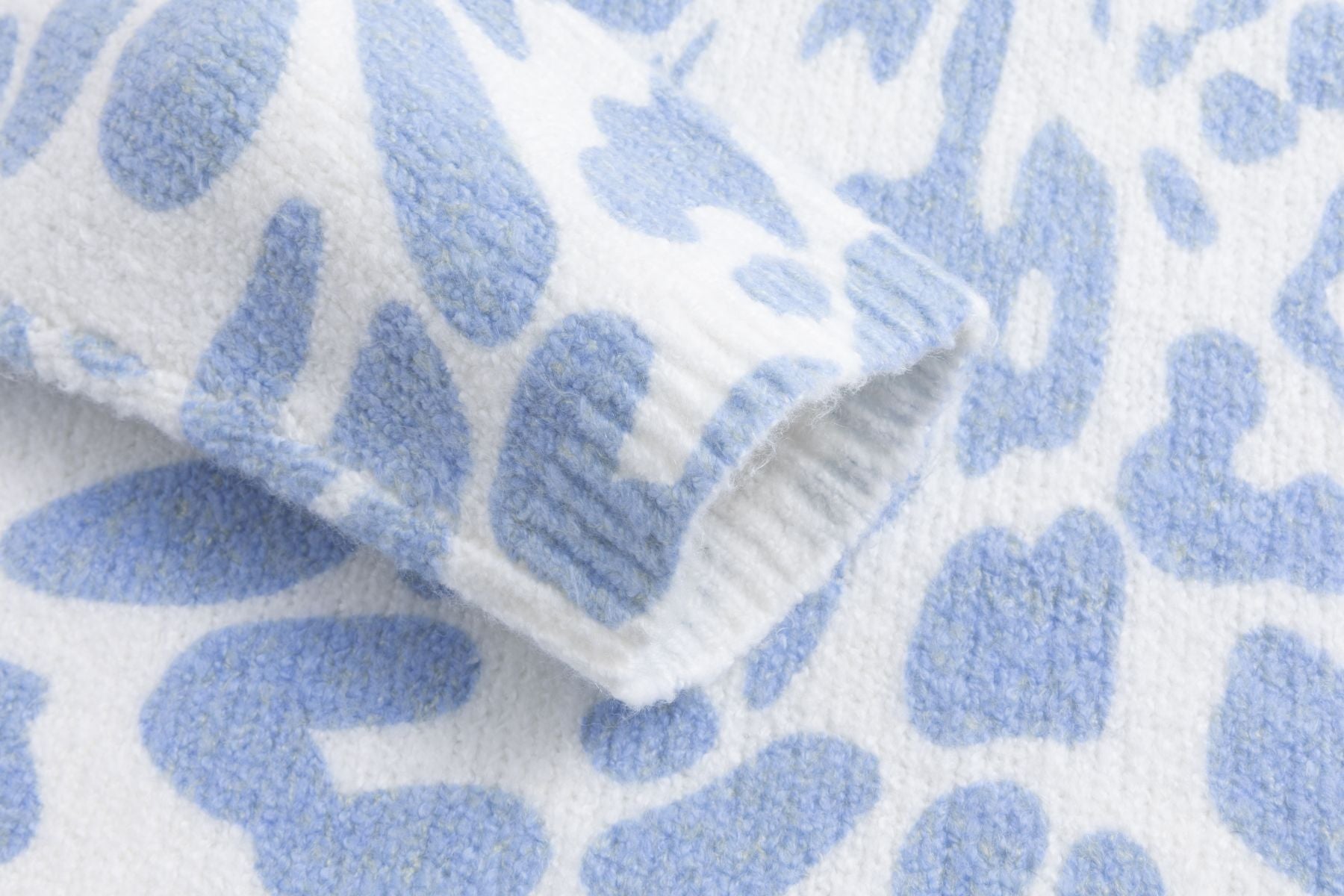 Six-o-seven pull en tricot à motif léopard en BLEU CIEL