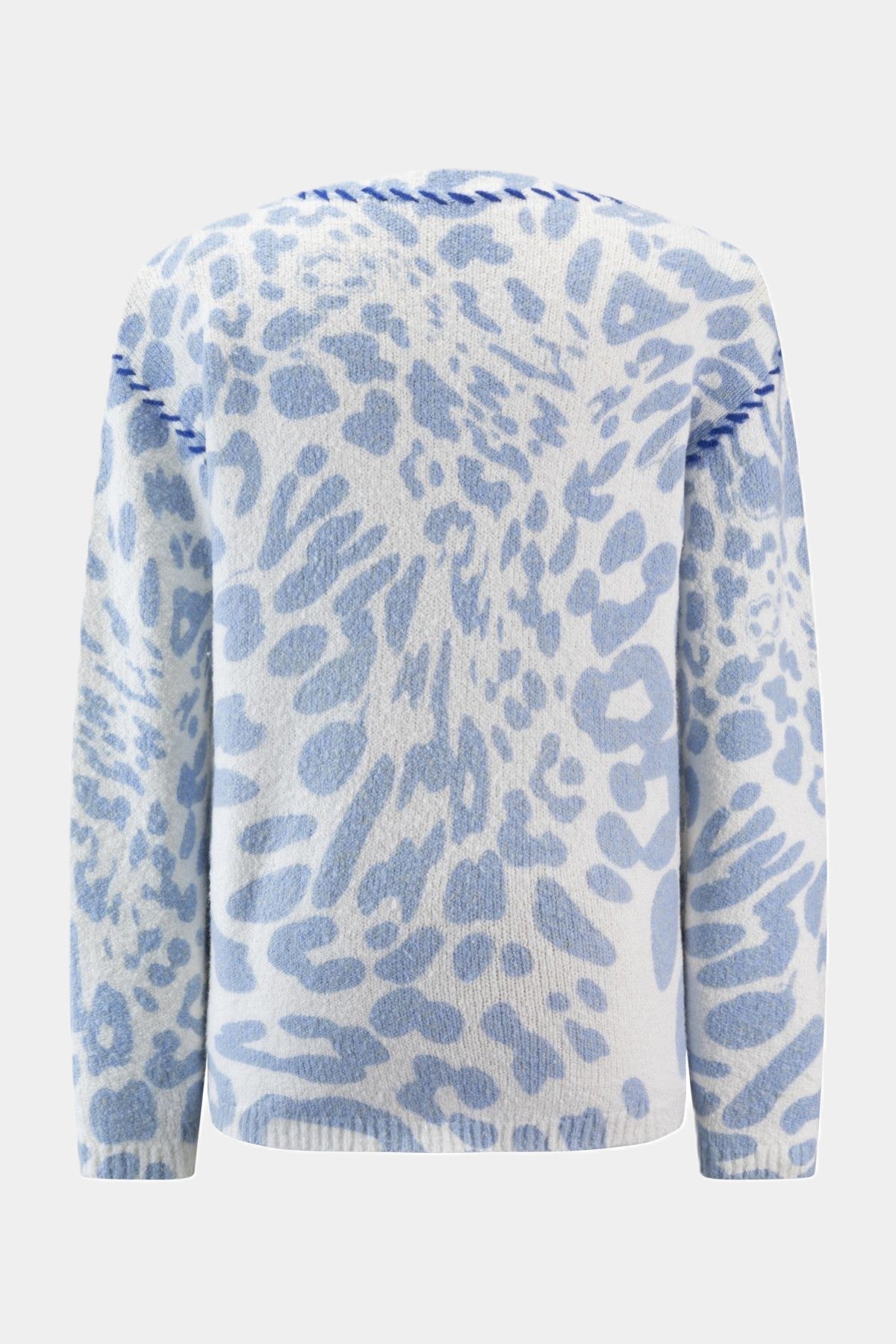 Six-o-seven pull en tricot à motif léopard en BLEU CIEL