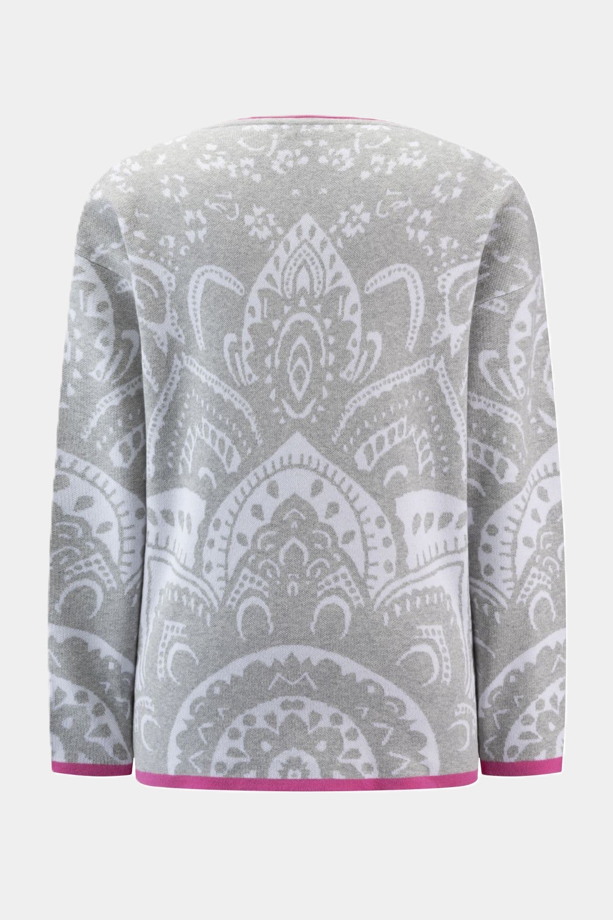 Trui met mandala-allover-patroon LICHTGRIJS