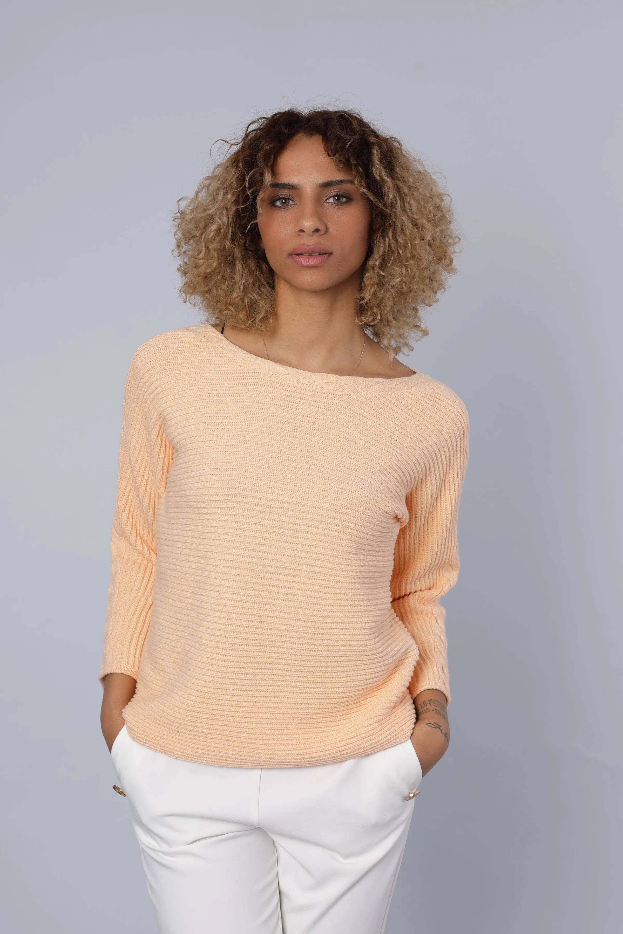 Strickpullover peach sorbet Cassis