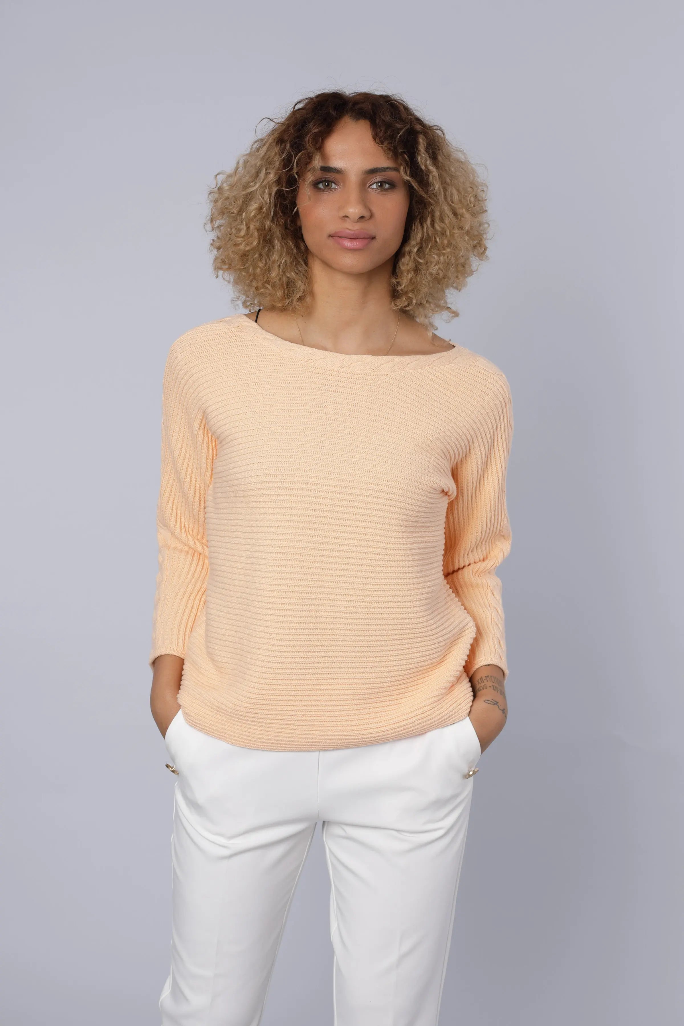 Strickpullover peach sorbet Cassis