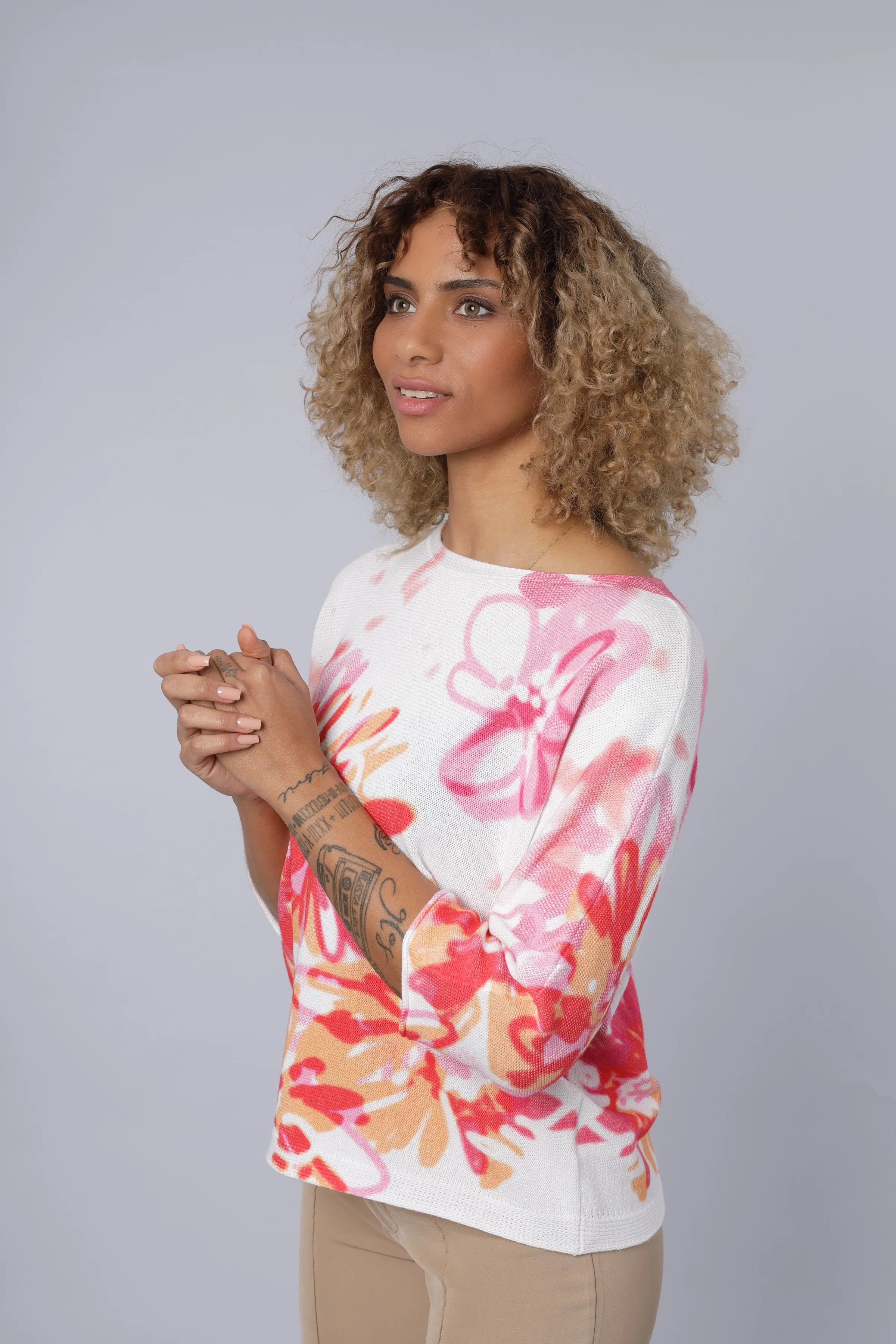 Baumwollpullover coral Cassis