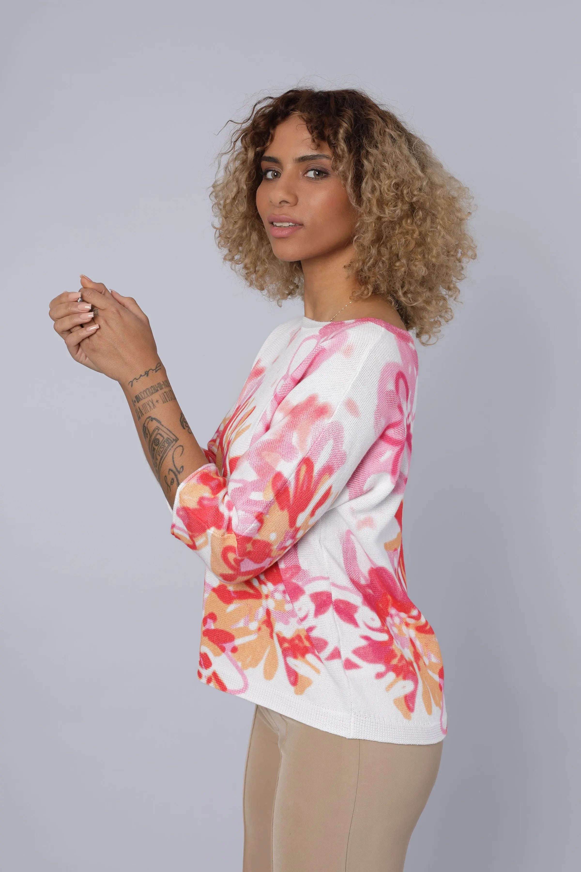 Baumwollpullover coral Cassis