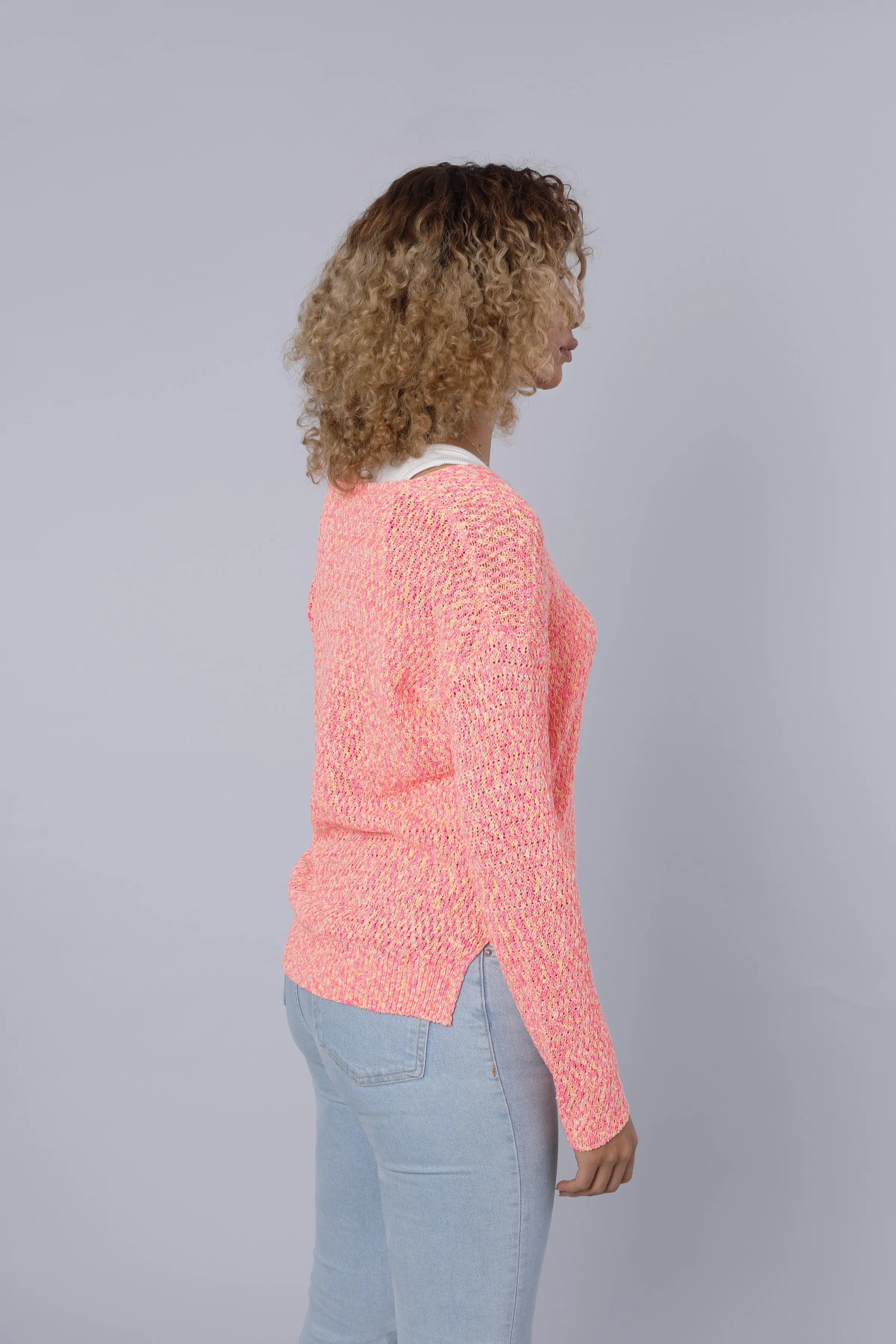 Knitted sweater pink