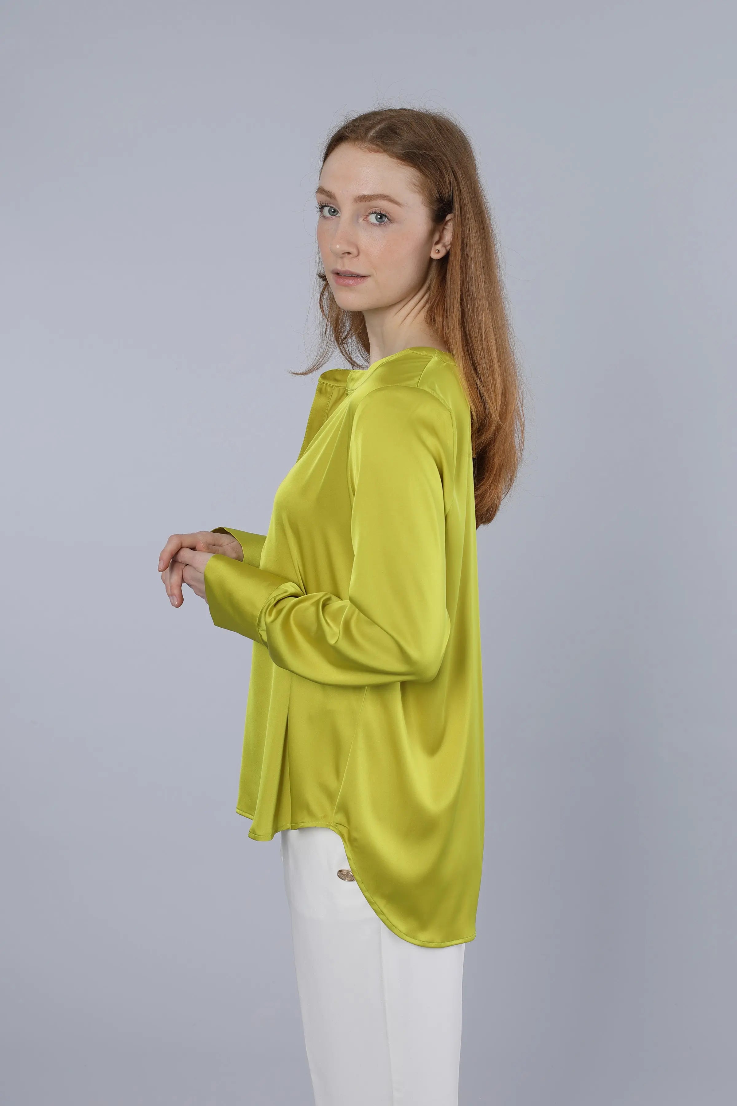 Leichte Bluse LIME GREEN Nadine H