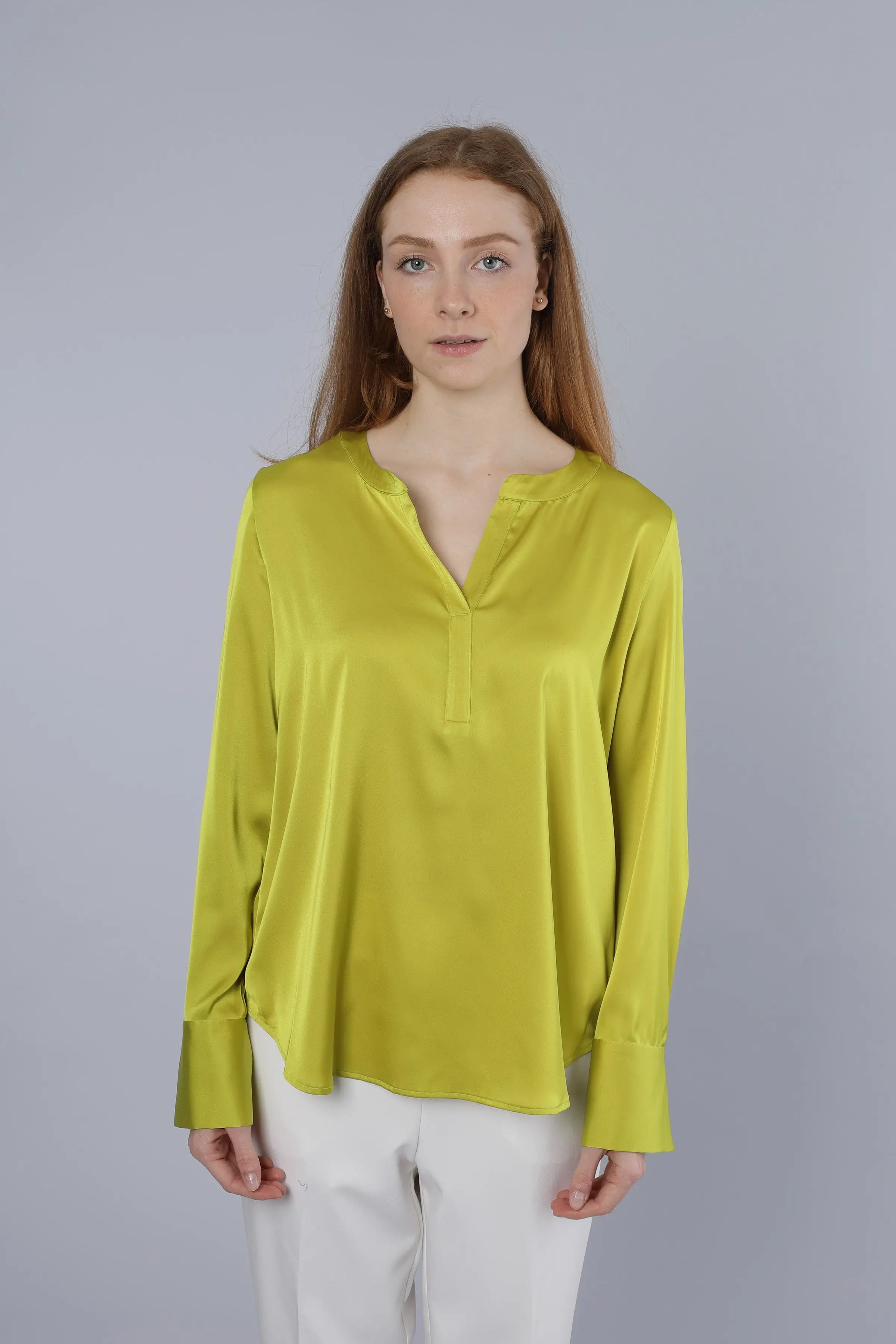 Leichte Bluse LIME GREEN Nadine H