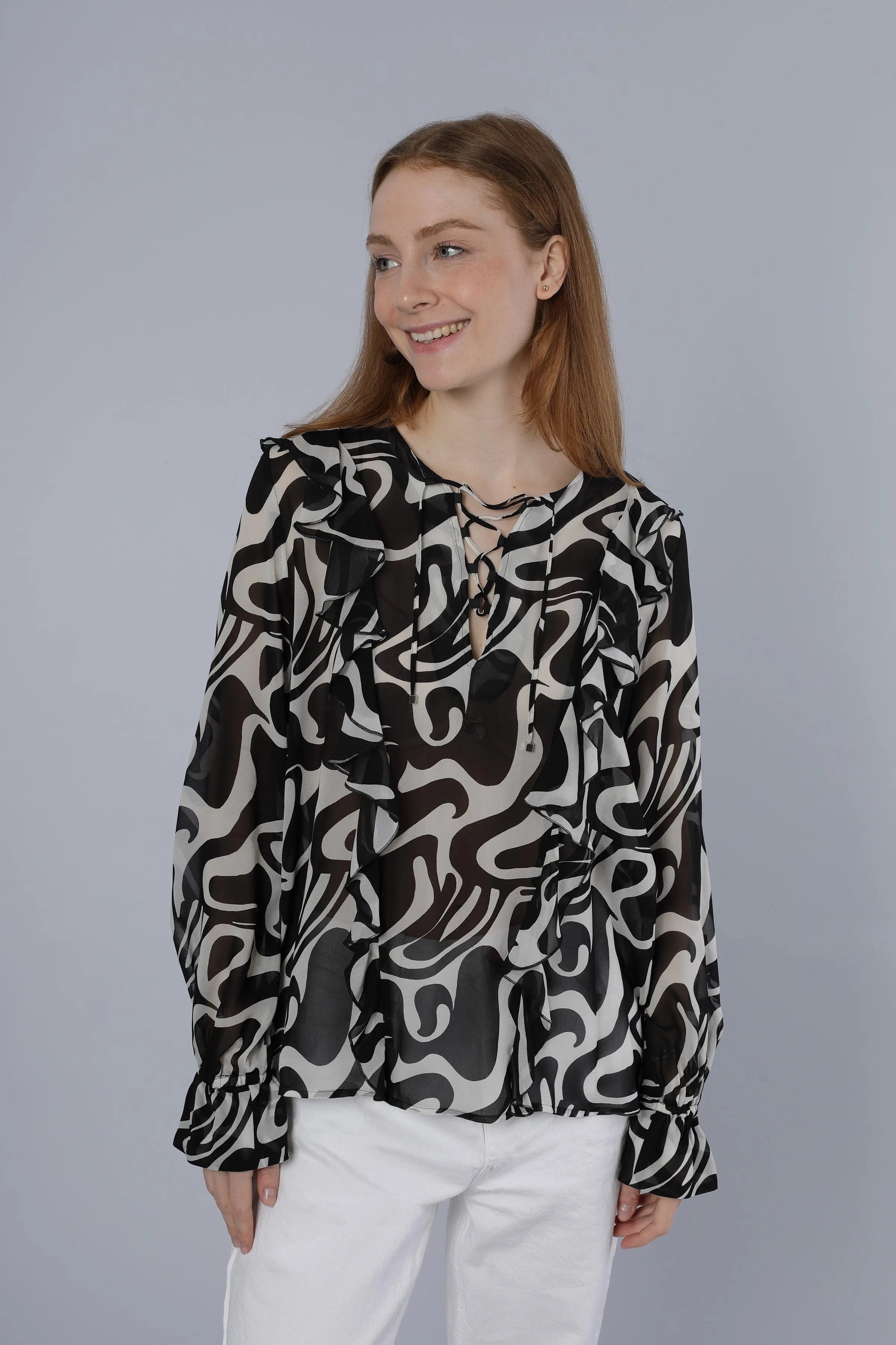 Leichte Bluse BLACK Nadine H