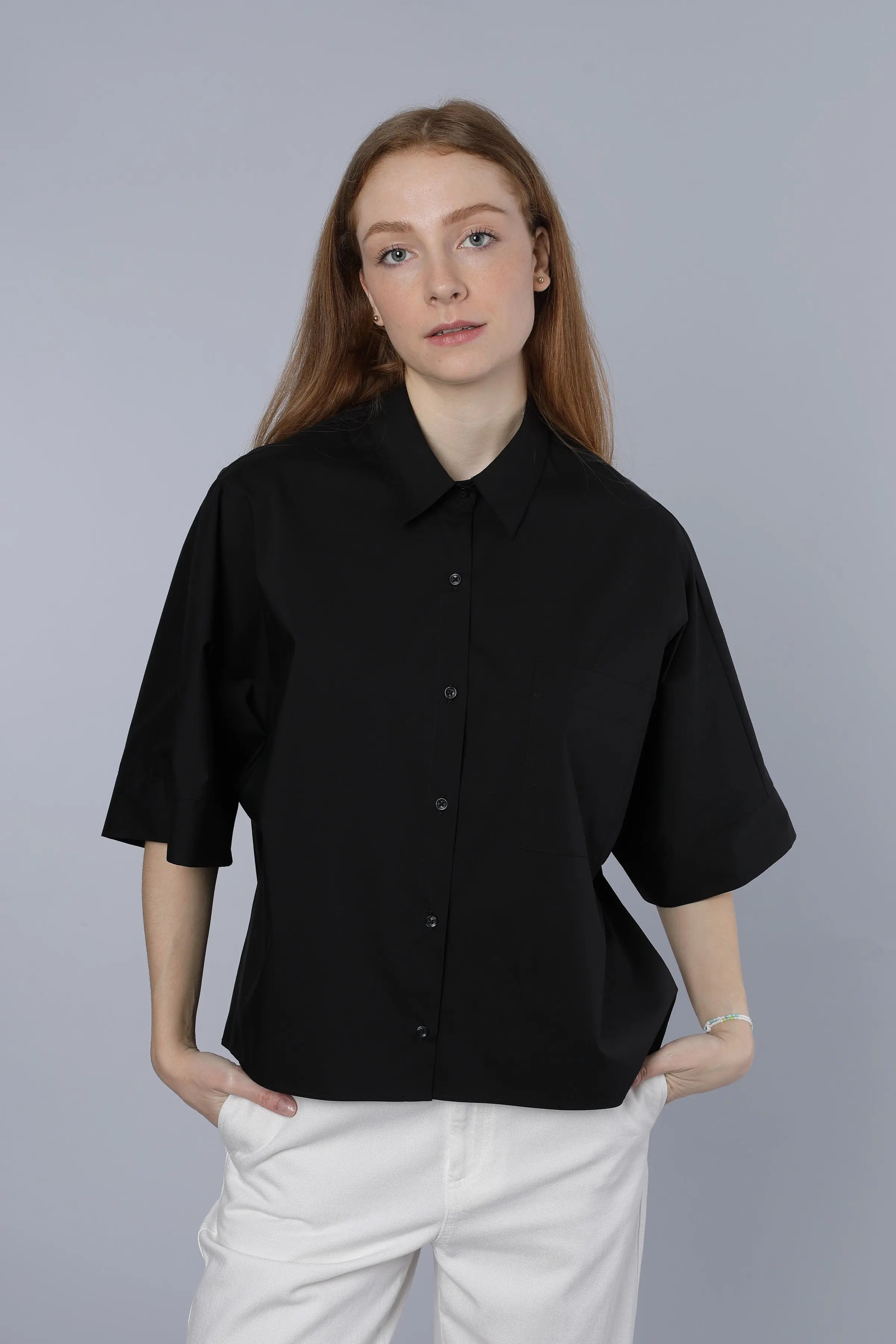 Baumwollbluse BLACK Nadine H