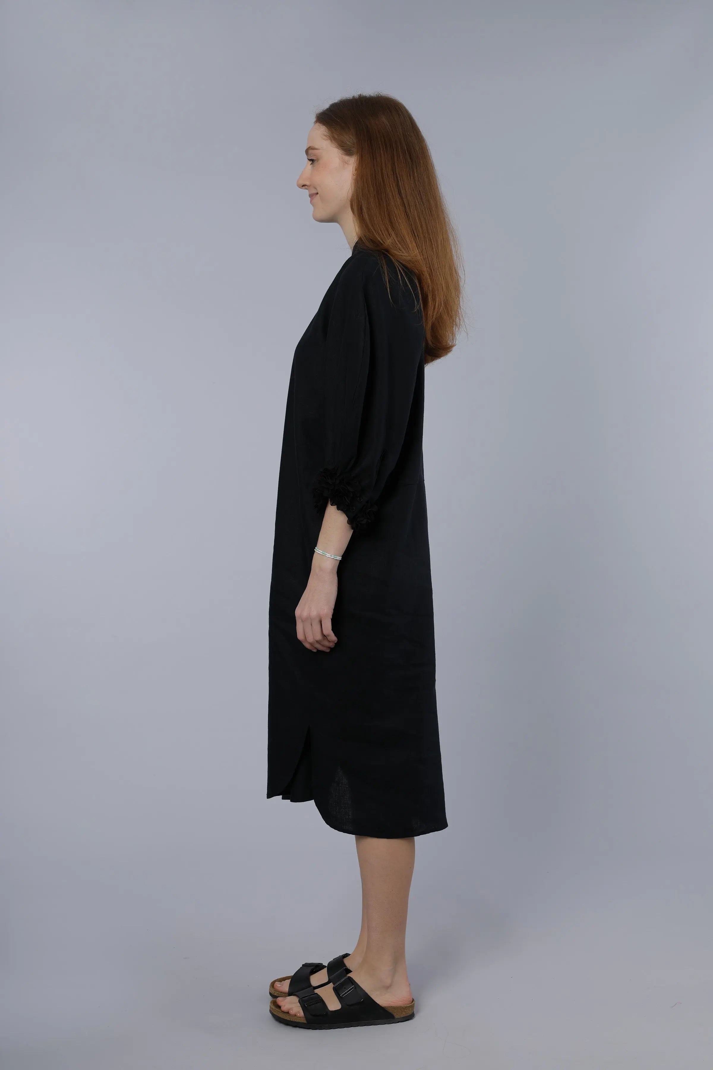 Leinenkleid black Nadine H