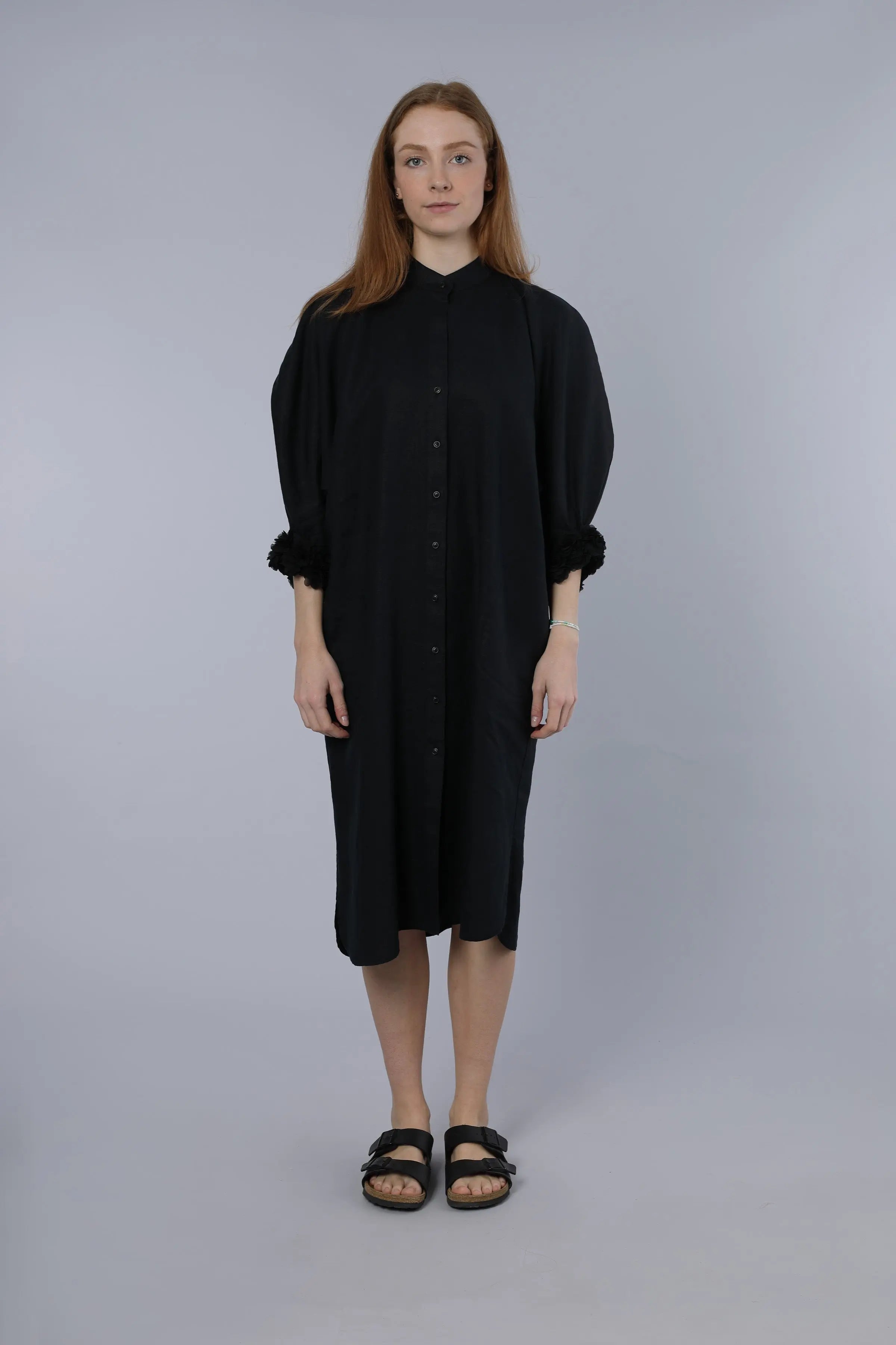 Leinenkleid black Nadine H