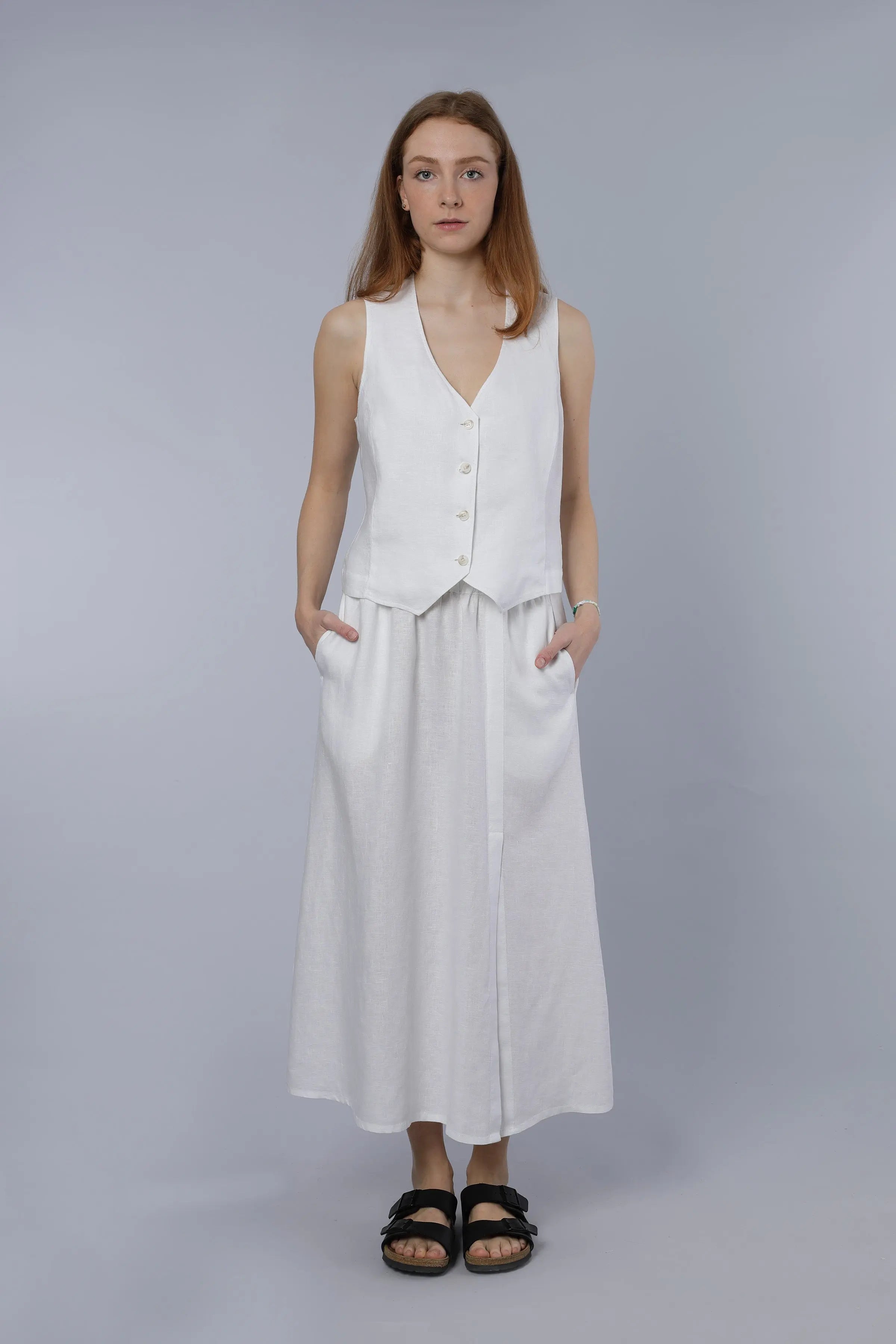 Leinenrock WHITE Nadine H