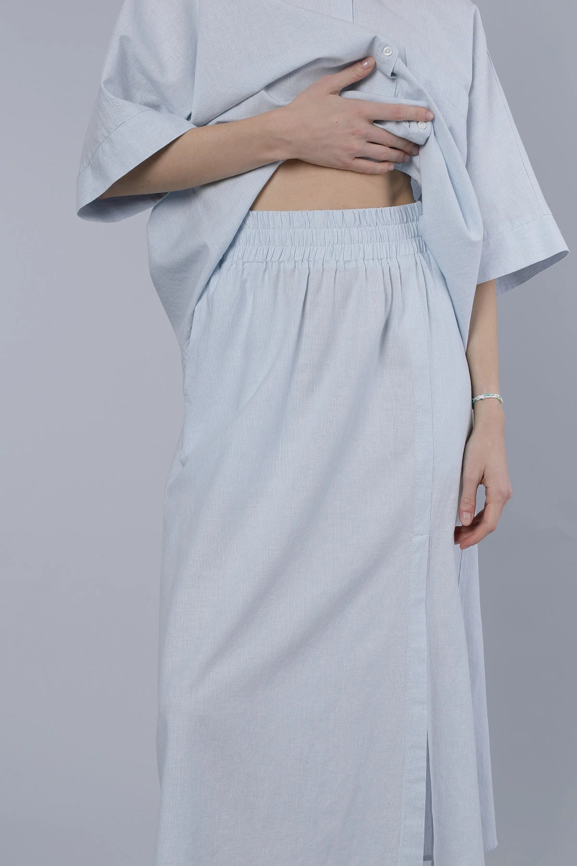 Langer Rock sky blue Nadine H
