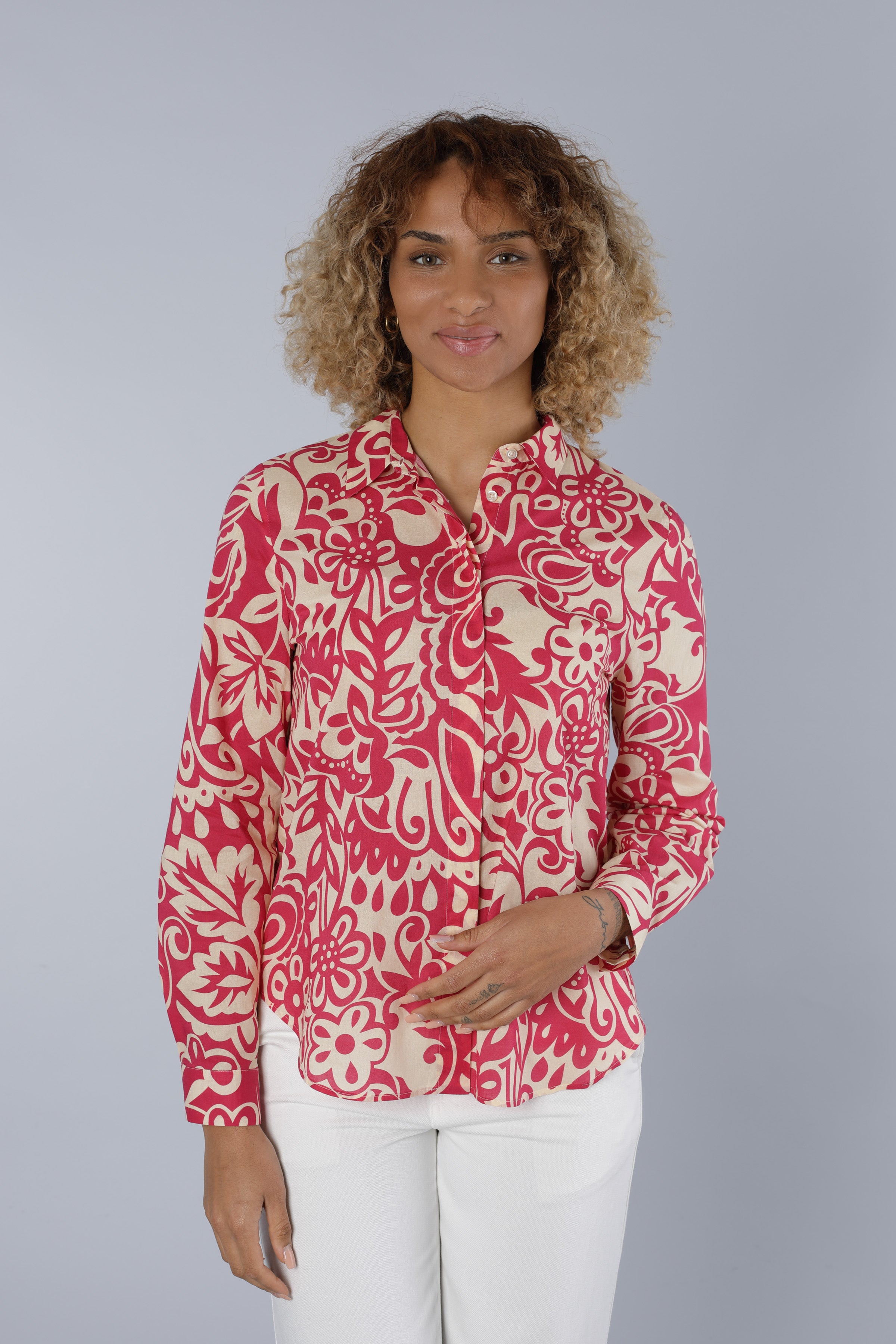 Katoenen blouse MULTICOLOUR
