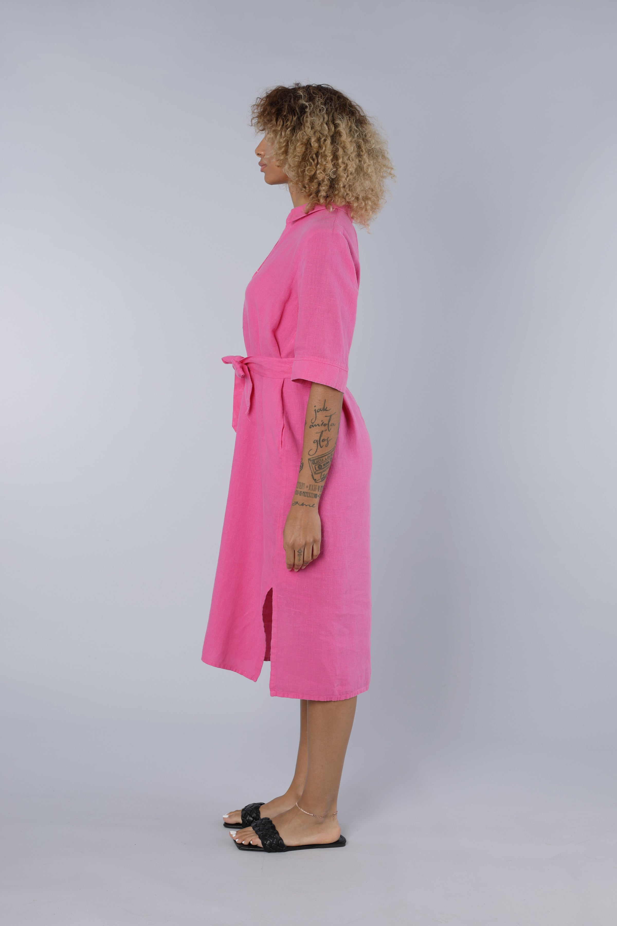 Vestido de lino ROSA