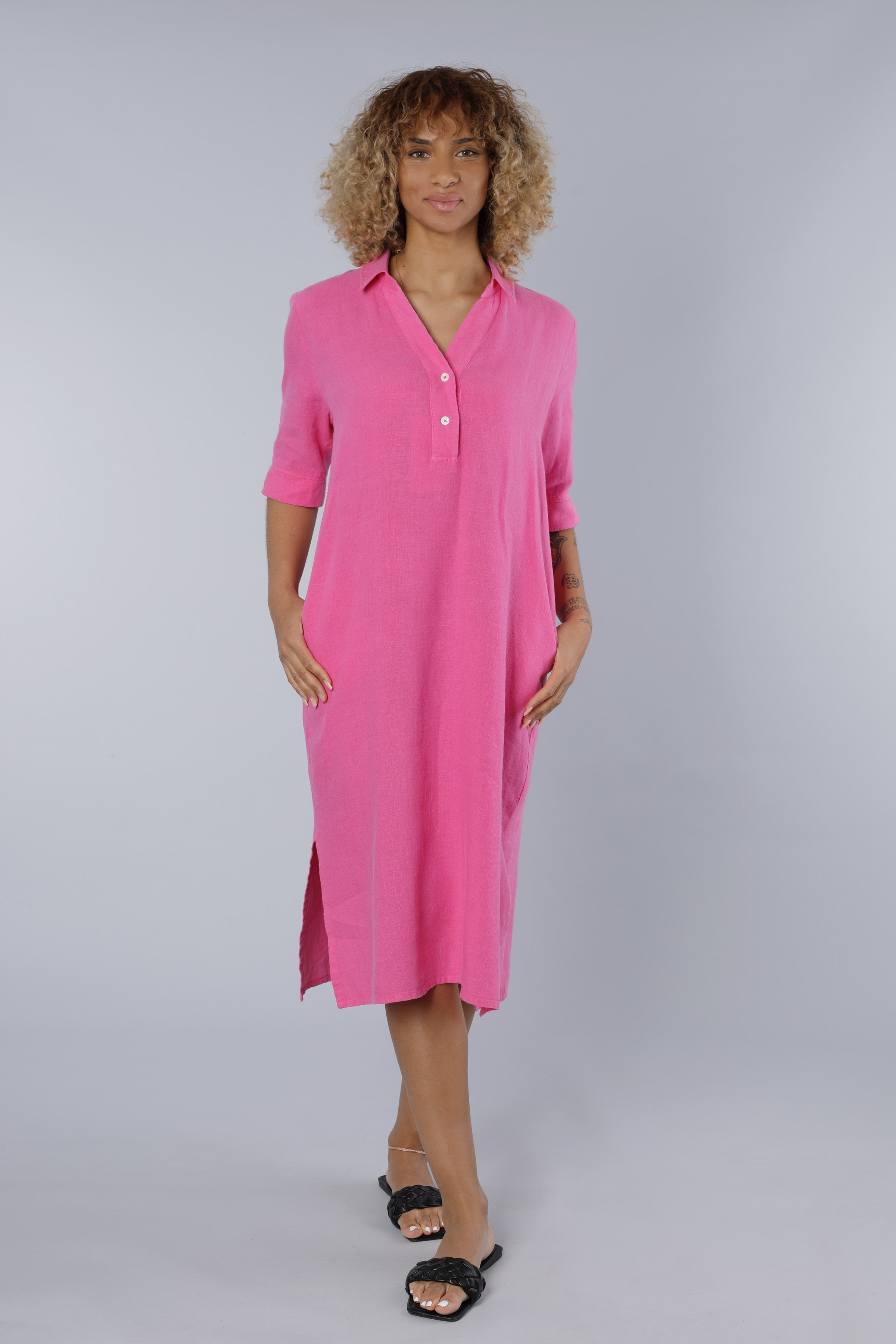 Vestido de lino ROSA